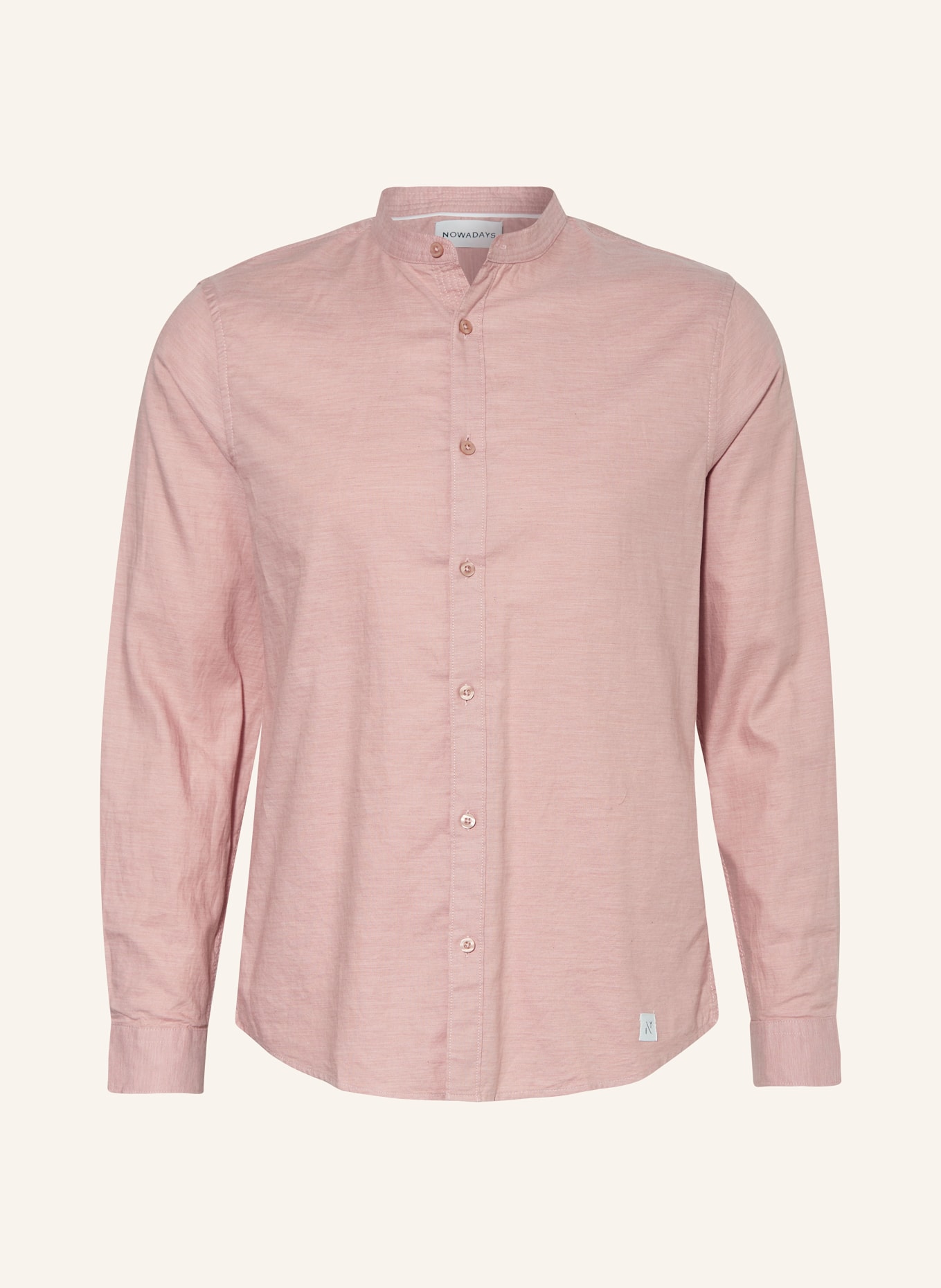 NOWADAYS Oxford shirt slim fit with stand-up collar, Color: ROSE (Image 1)