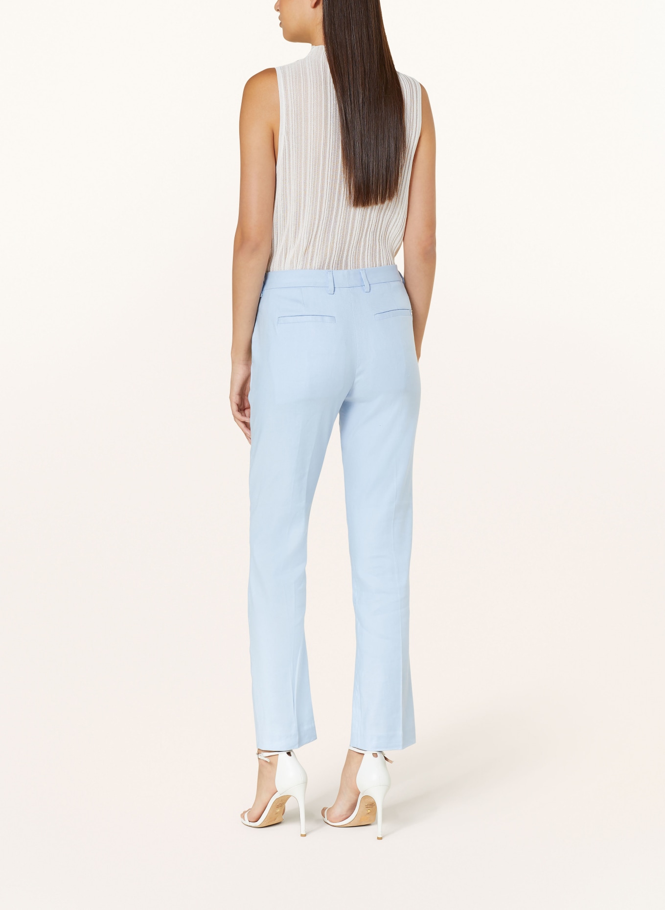 Dondup Trousers KASYA with linen, Color: LIGHT BLUE (Image 3)