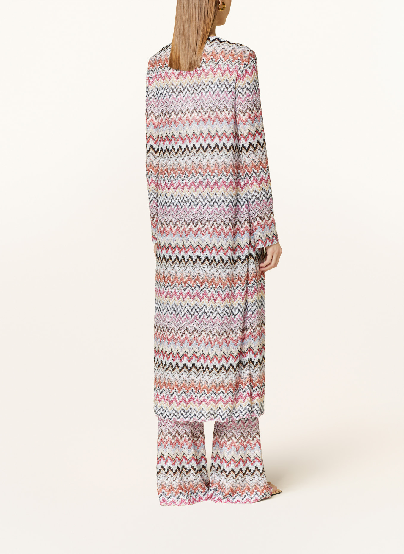 MISSONI Knit cardigan with glitter thread, Color: PINK/ BLACK/ WHITE (Image 3)