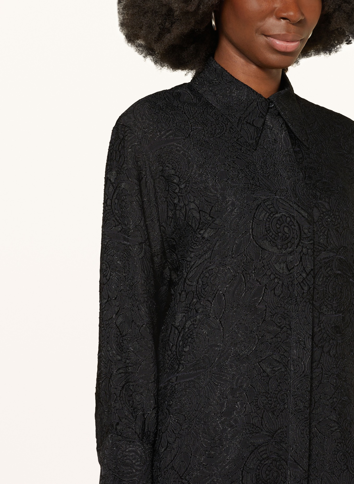 IVY OAK Shirt blouse ELVIE, Color: BLACK (Image 4)
