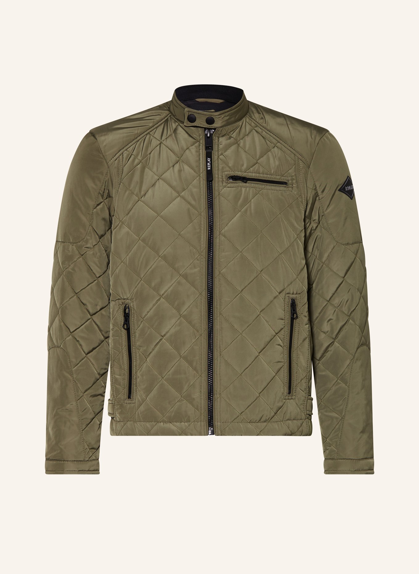 REPLAY Quilted jacket, Color: OLIVE (Image 1)
