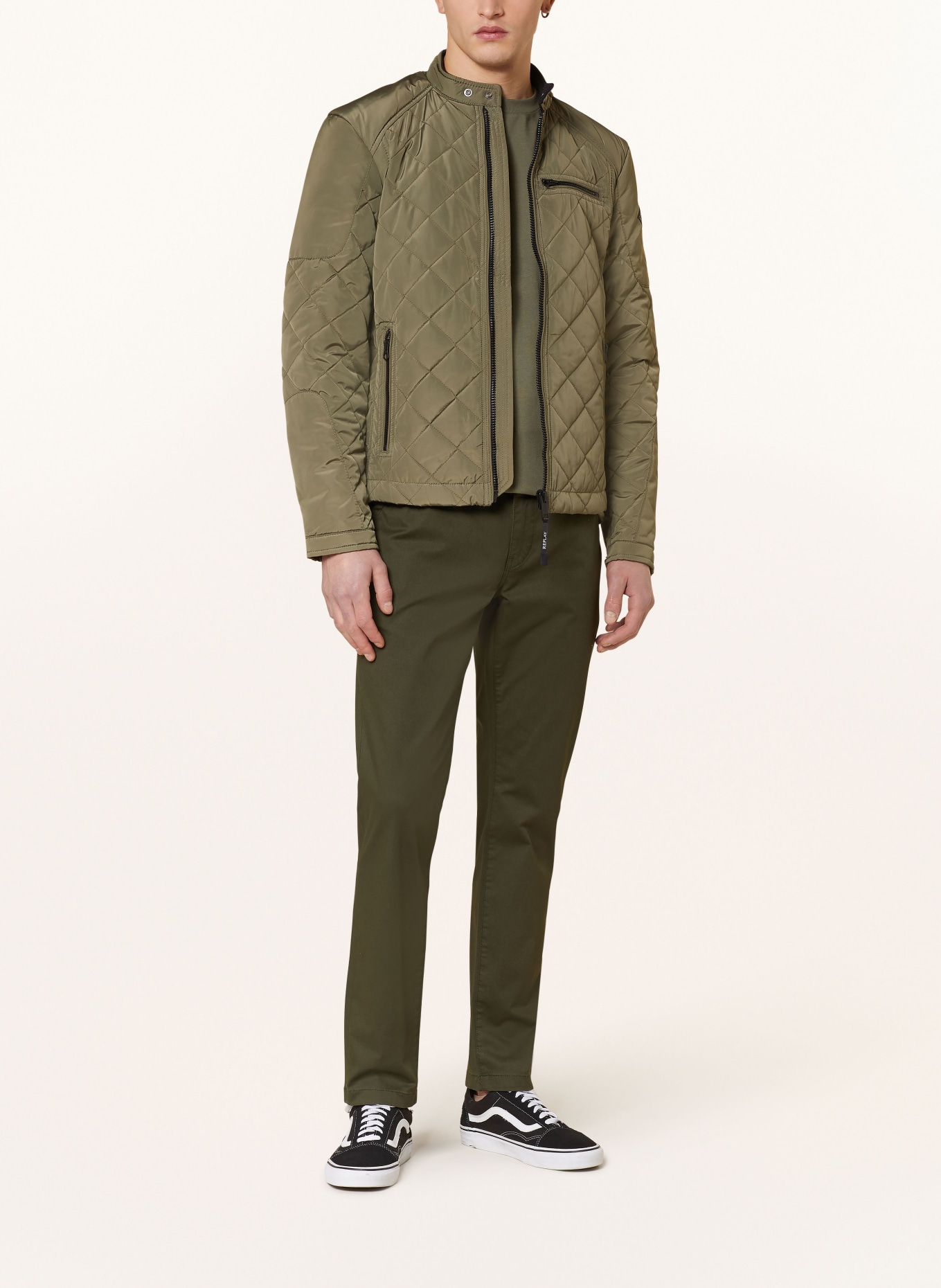 REPLAY Quilted jacket, Color: OLIVE (Image 2)