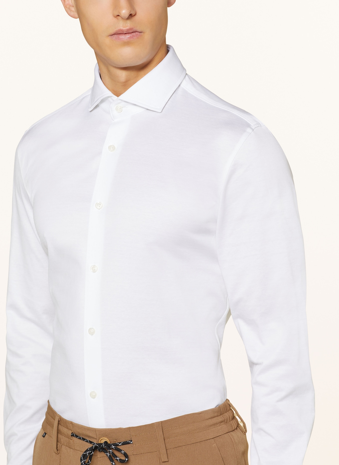 BOSS Jersey shirt HAL casual fit, Color: WHITE (Image 4)