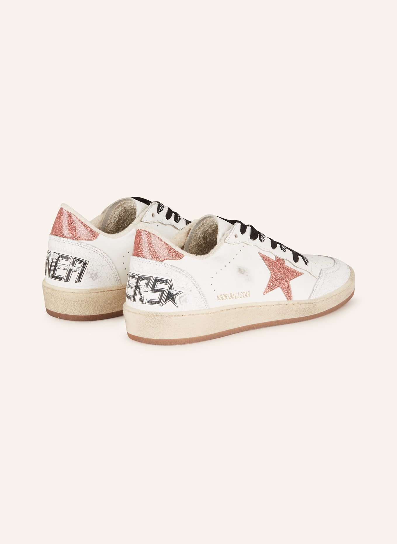 GOLDEN GOOSE Sneakers BALL STAR, Color: WHITE/ ROSE GOLD (Image 2)