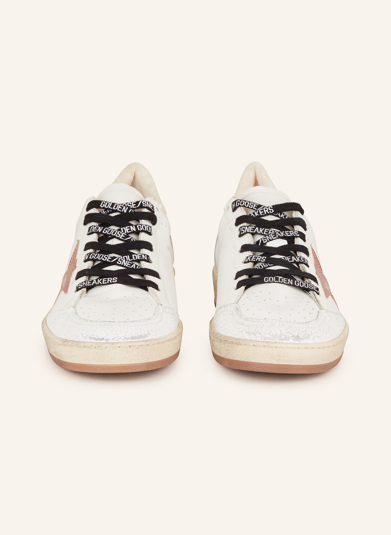 GOLDEN GOOSE Sneakers BALL STAR, Color: WHITE/ ROSE GOLD (Image 3)