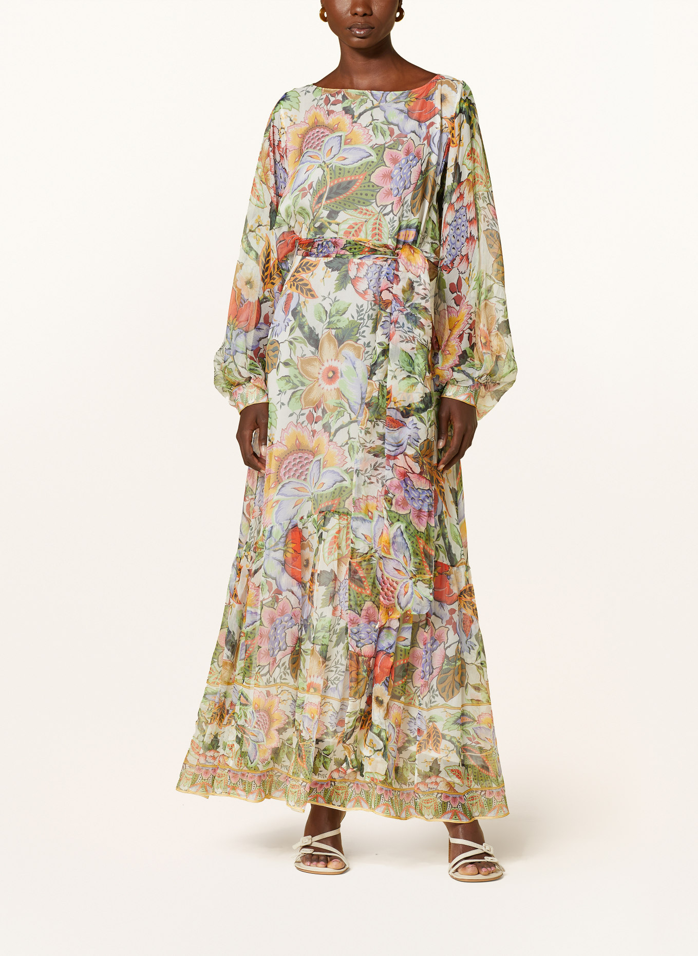 ETRO Sukienka z jedwabiu, Kolor: BIAŁY/ RÓŻOWY/ JASNOZIELONY (Obrazek 2)