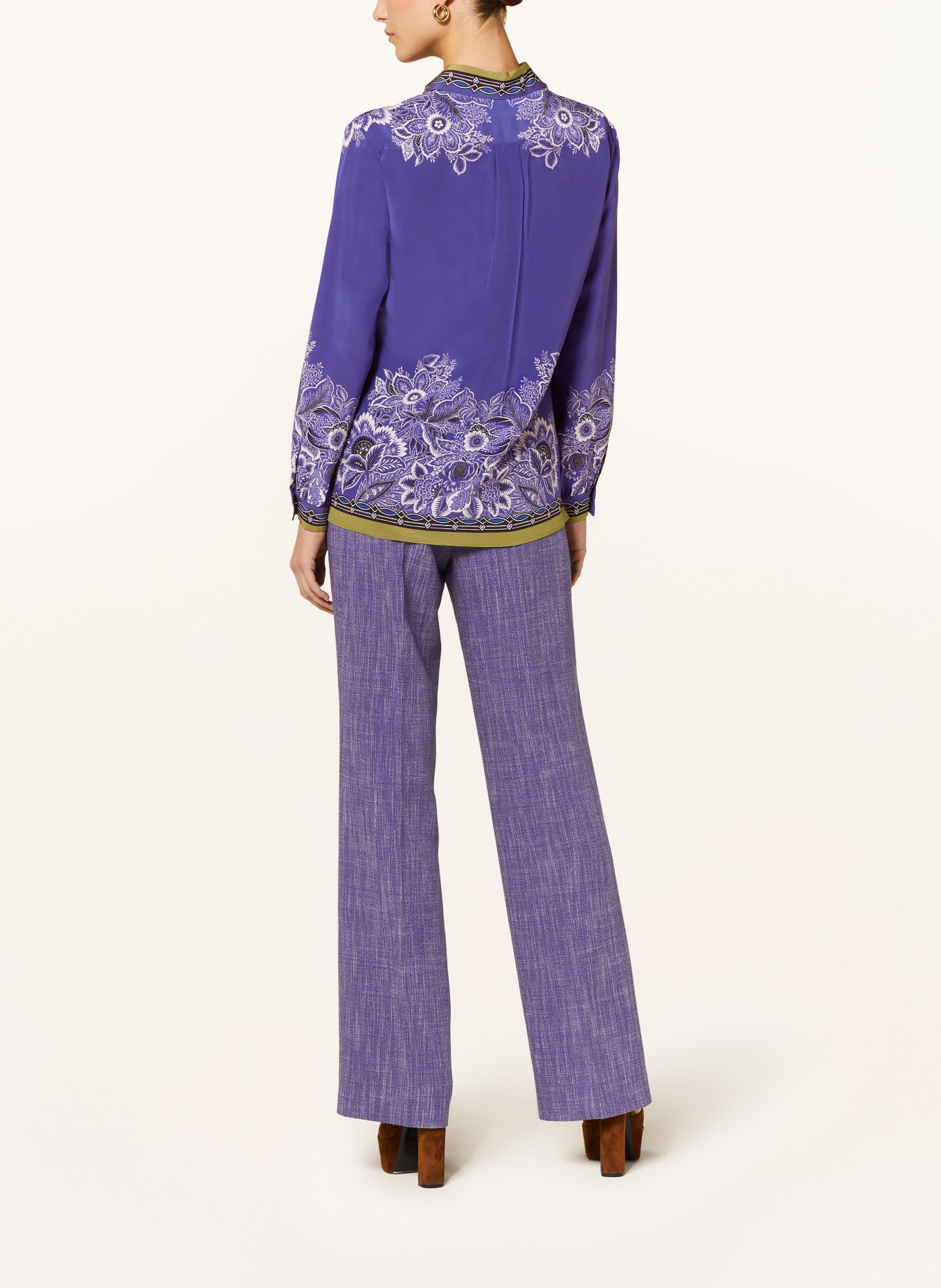 ETRO Shirt blouse in silk, Color: BLUE/ WHITE/ OLIVE (Image 3)