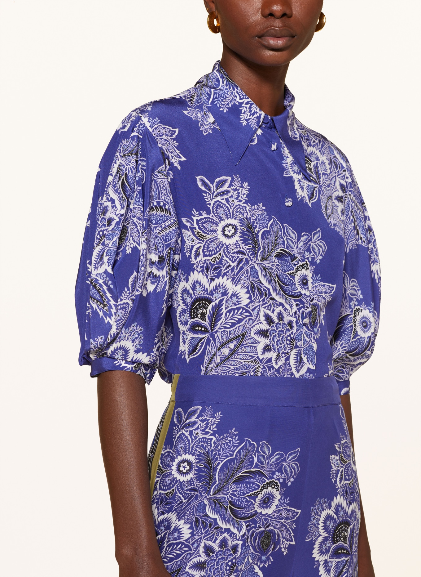 ETRO Shirt blouse in silk, Color: BLUE/ WHITE (Image 4)