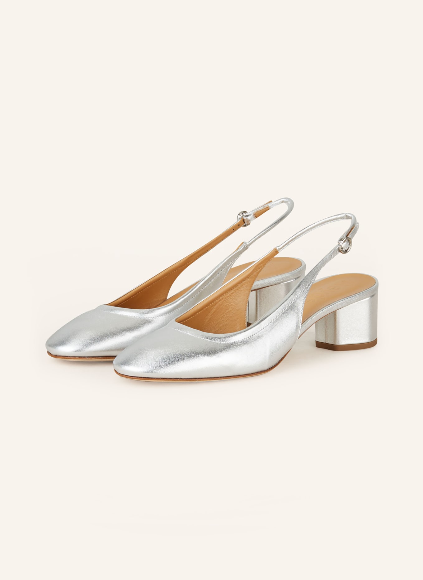 Aeyde Slingback pumps ROMY, Color: SILVER (Image 1)