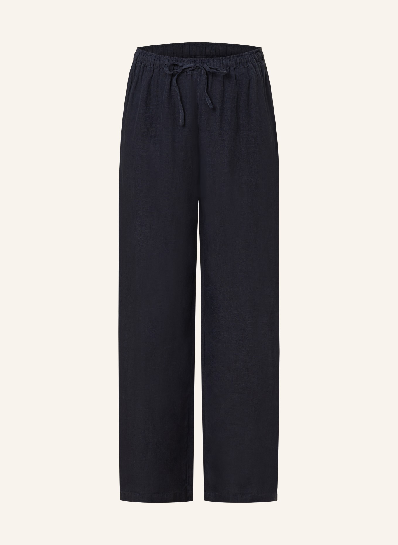 120%lino Spodnie z lnu: GRANATOWY