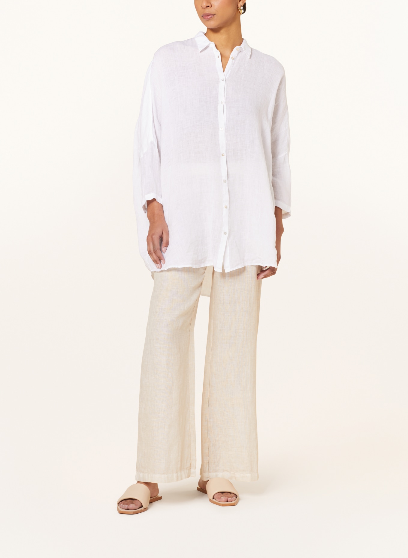 120%lino Lněné kalhoty, Barva: BÉŽOVÁ (Obrázek 2)