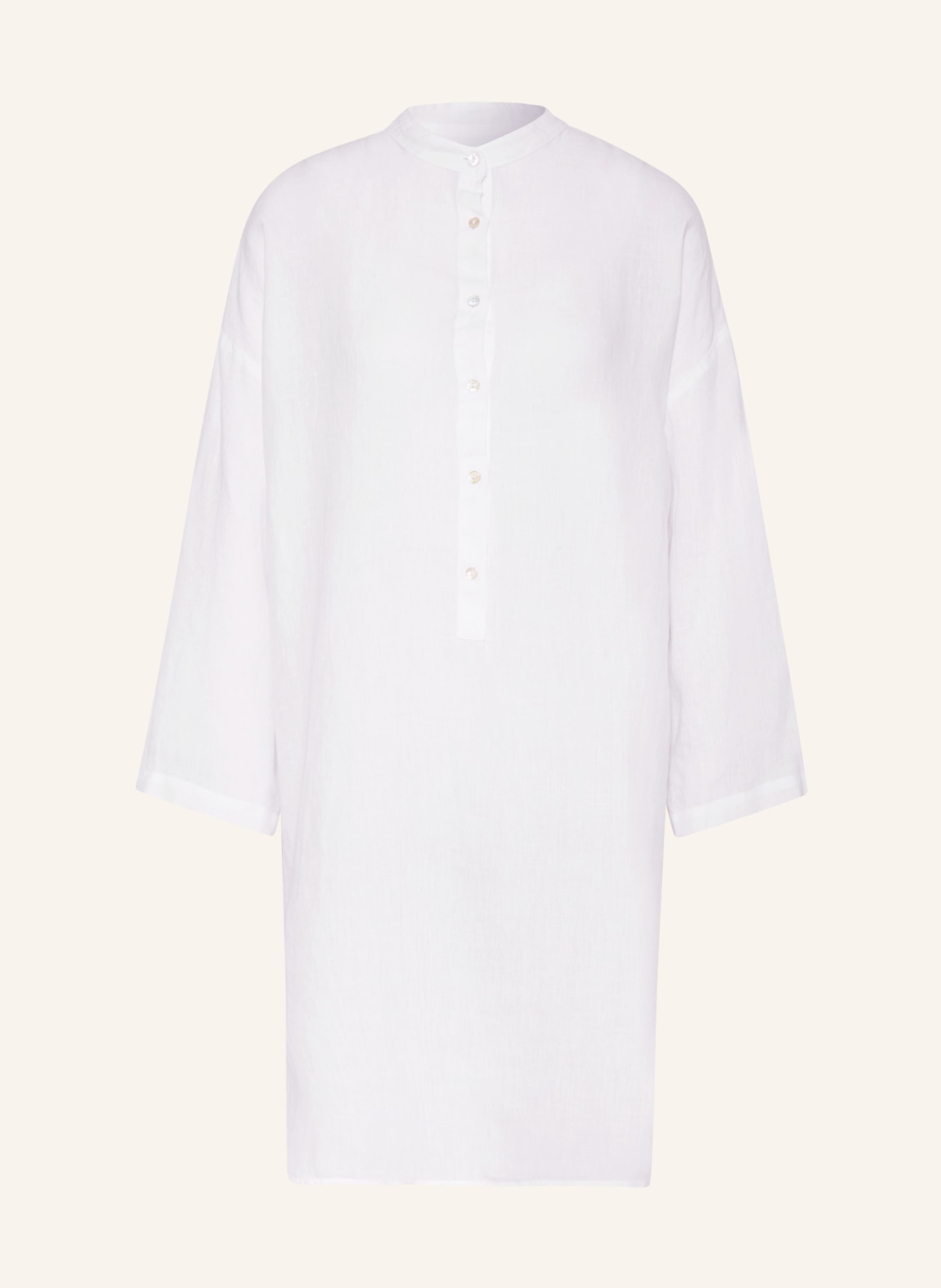 120%lino Beach dress made of linen, Color: WHITE (Image 1)