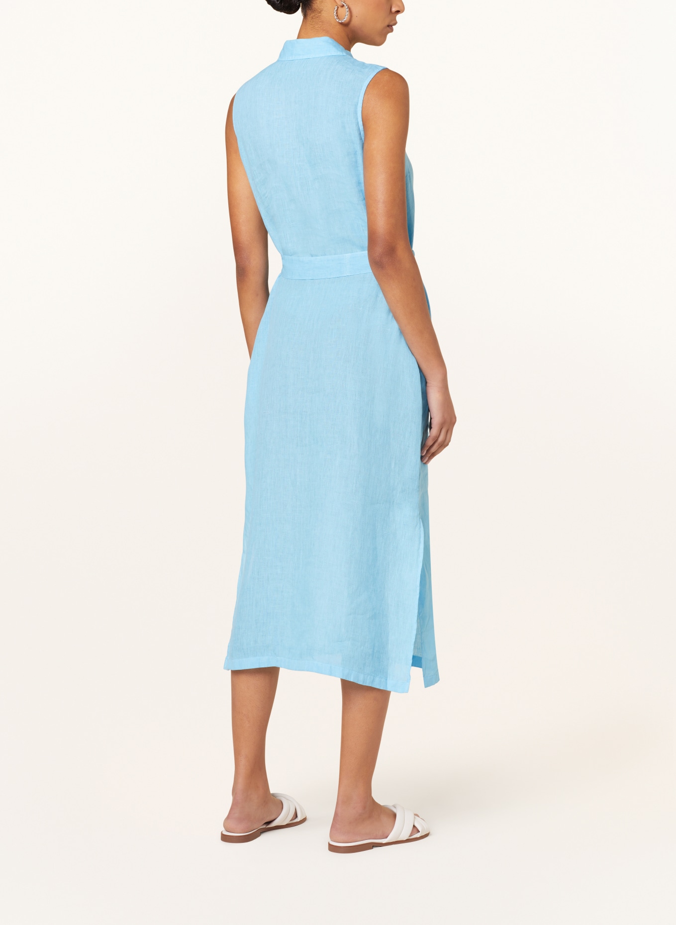 120%lino Beach dress made of linen, Color: TURQUOISE (Image 3)
