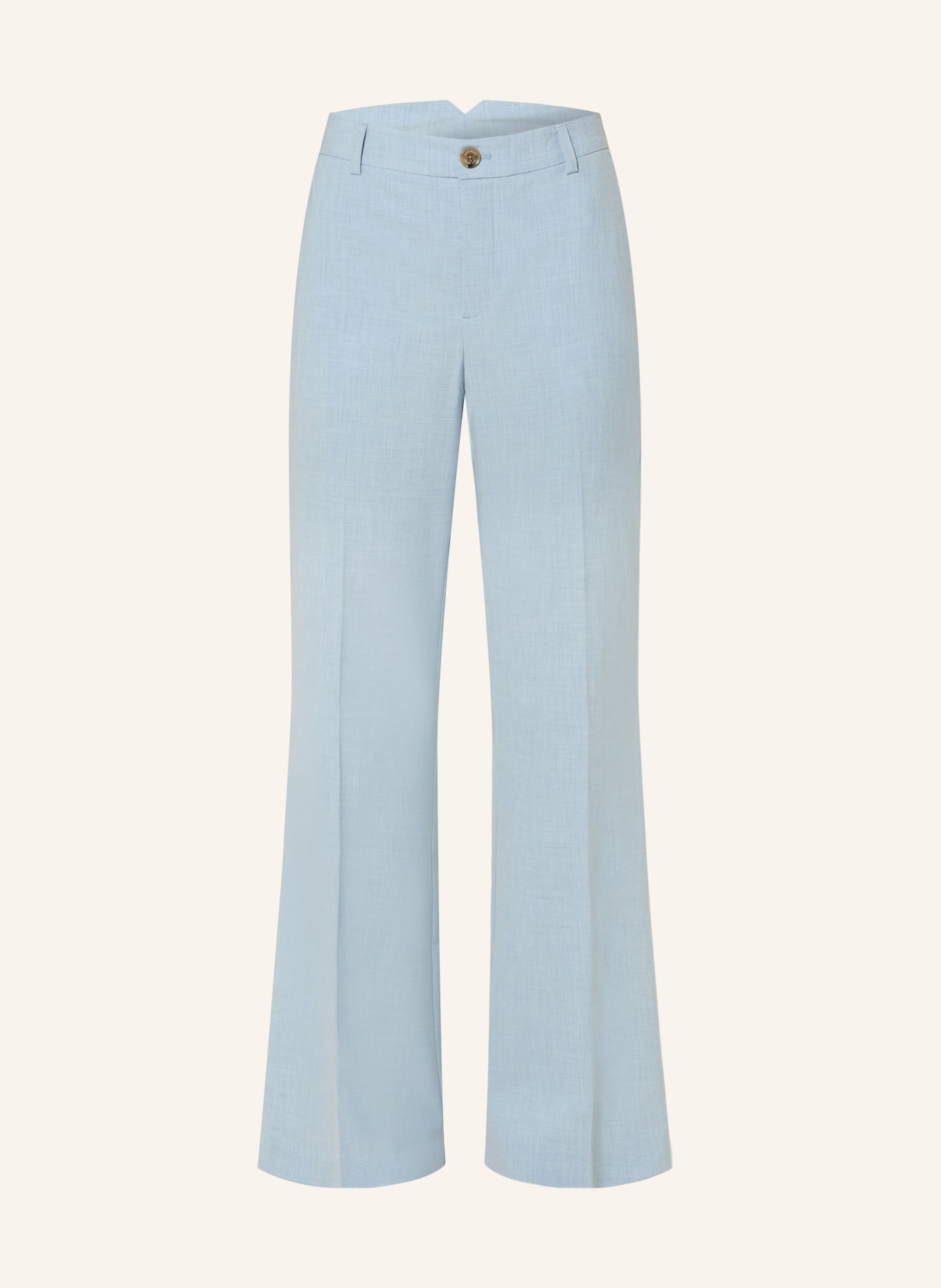 MOS MOSH Wide leg trousers MMRHYS, Color: LIGHT BLUE (Image 1)