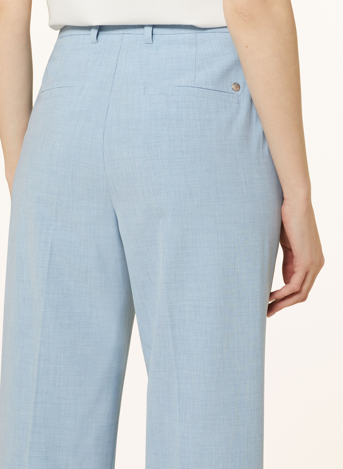 MOS MOSH Wide leg trousers MMRHYS, Color: LIGHT BLUE (Image 5)