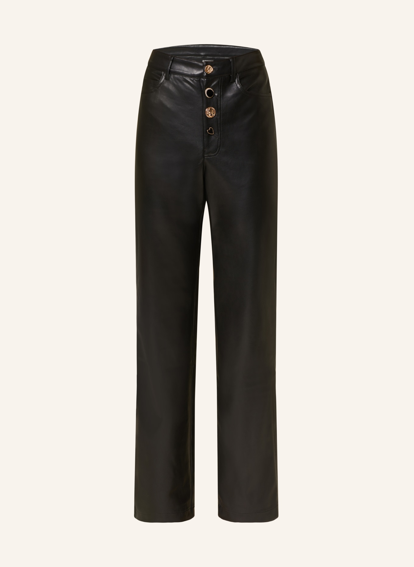 ROTATE Pants in leather look, Color: BLACK (Image 1)
