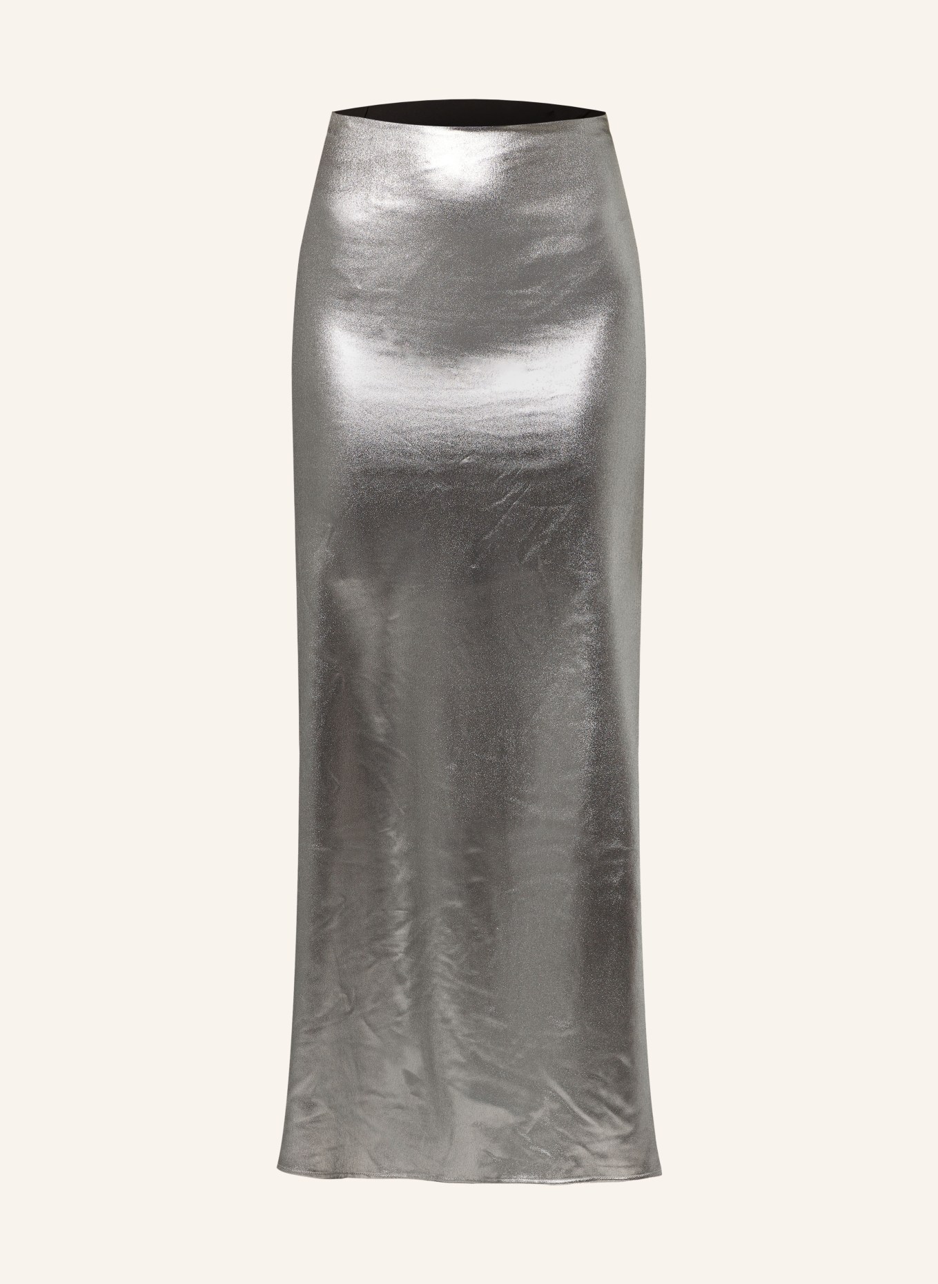 ROTATE Spódnica z błyszczącą przędzą, Kolor: SREBRNY (Obrazek 1)