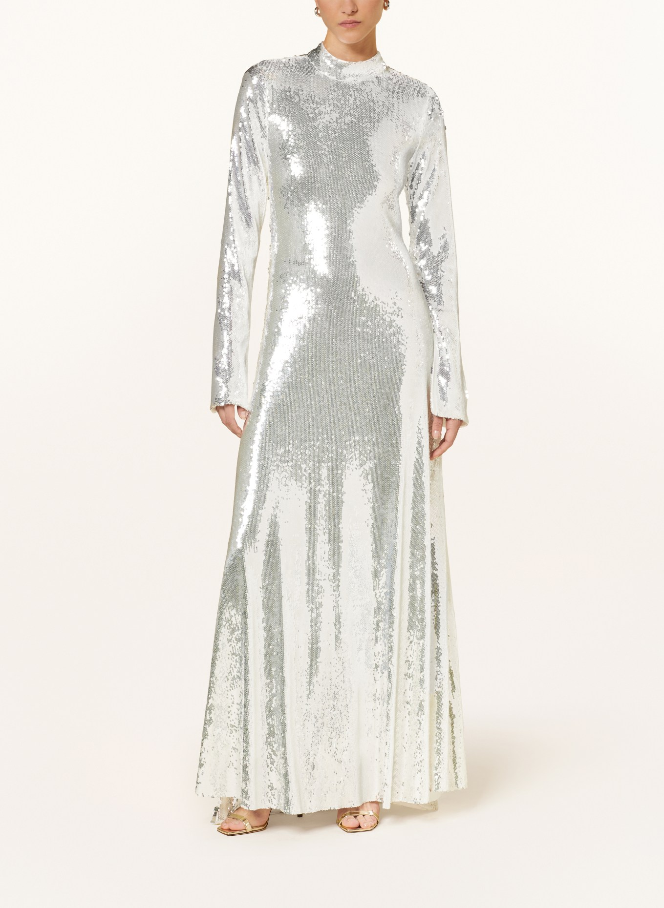 ROTATE Dress with sequins, Color: WHITE (Image 2)