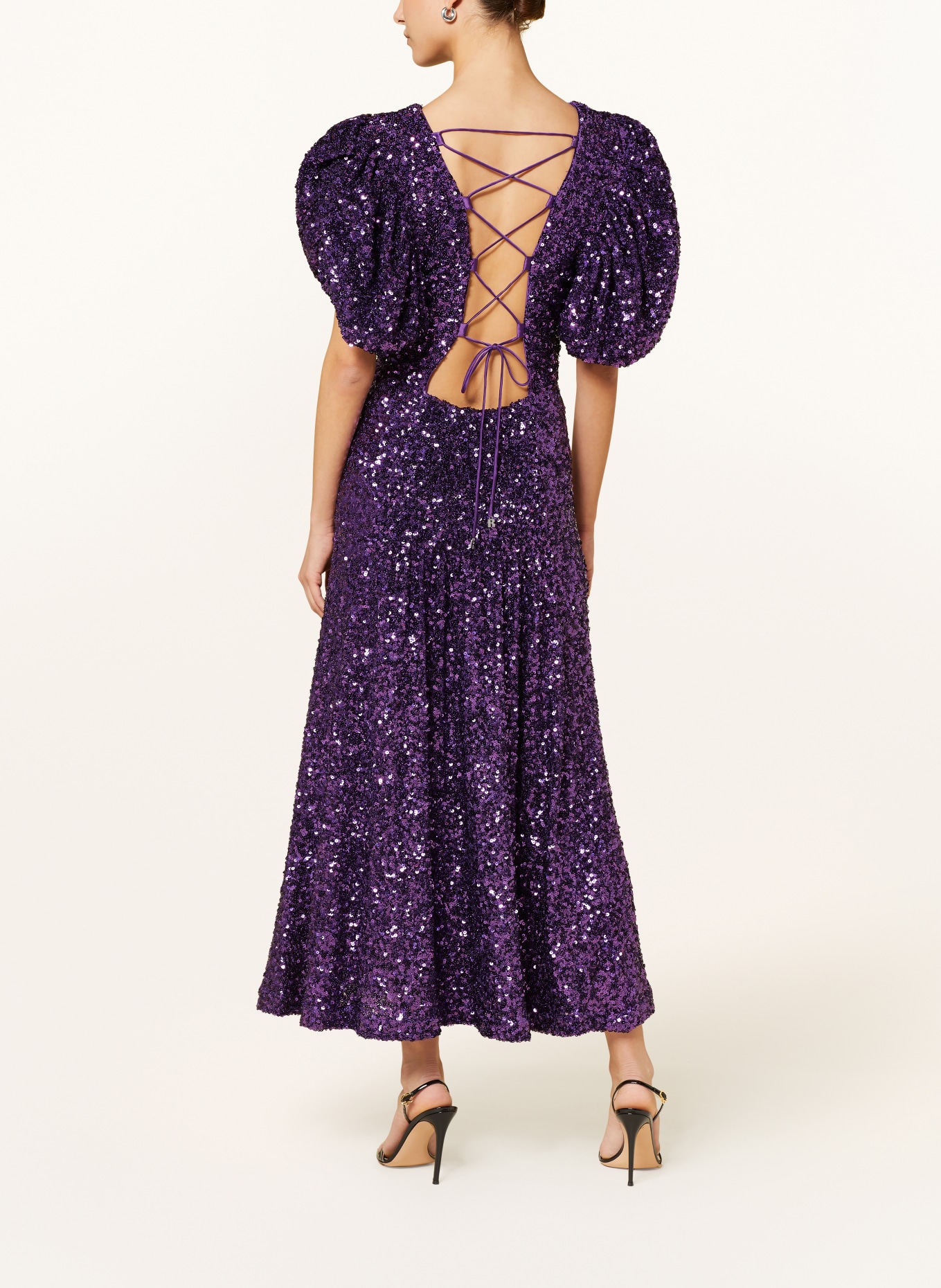 ROTATE Cocktail dress with sequins, Color: PURPLE (Image 3)