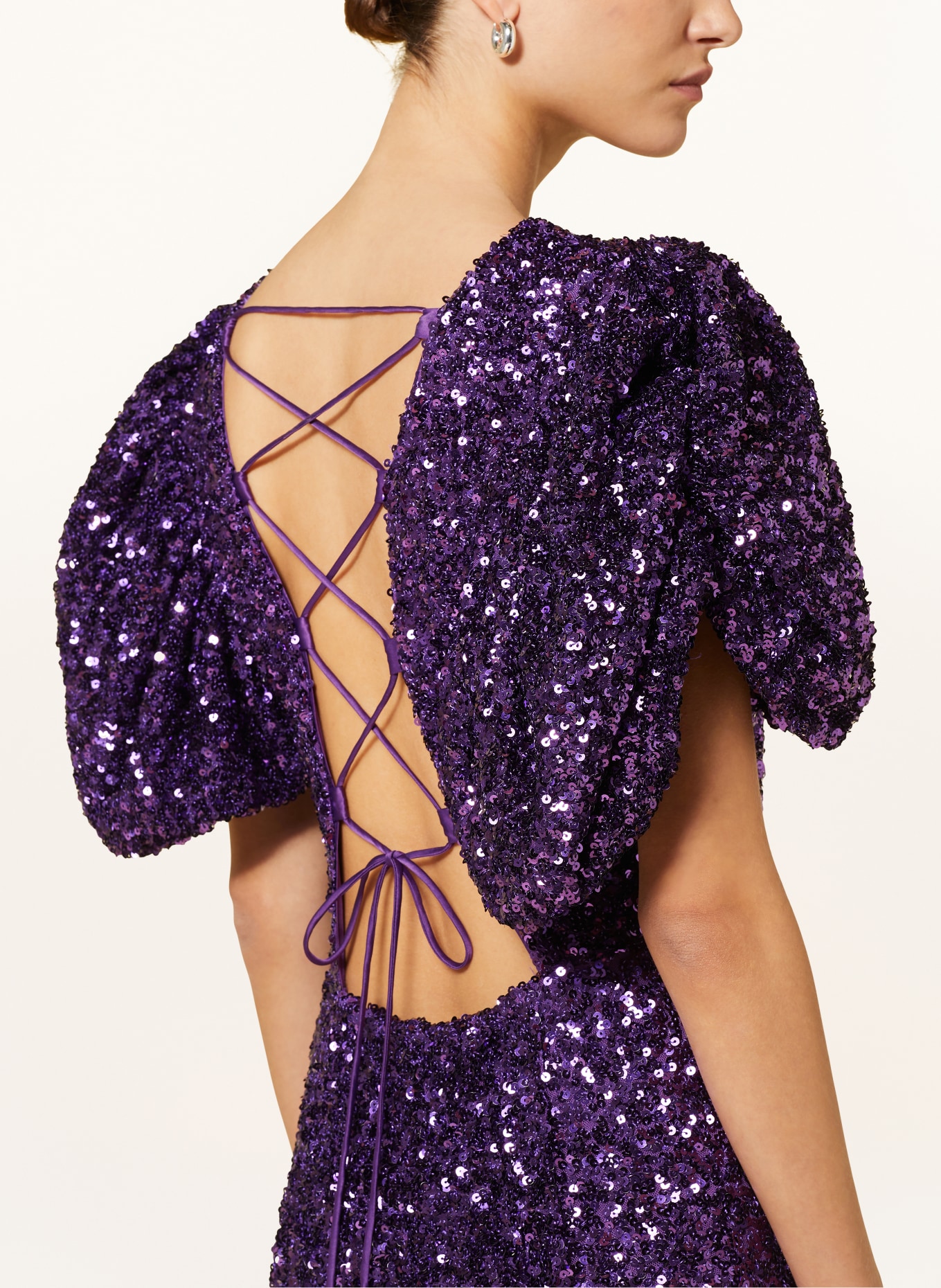 ROTATE Cocktail dress with sequins, Color: PURPLE (Image 4)