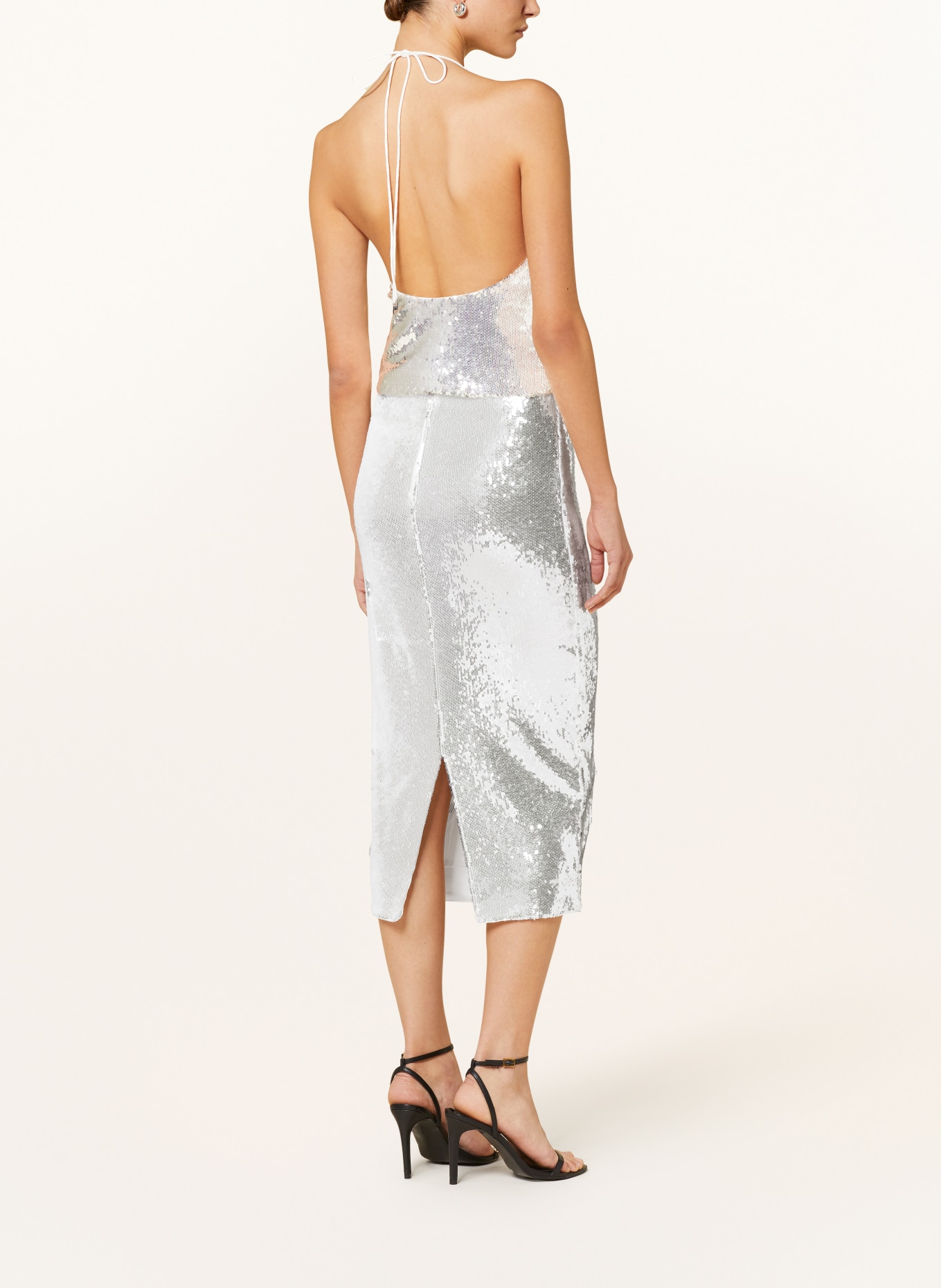 ROTATE Skirt with sequins, Color: CREAM (Image 3)