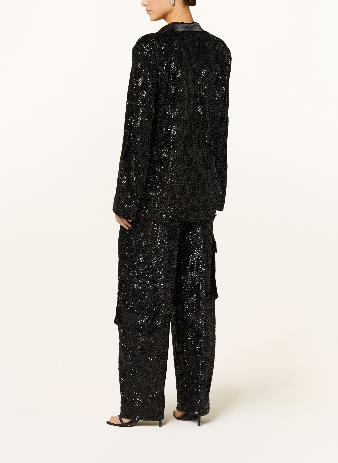 ROTATE Blazer with sequins, Color: BLACK (Image 3)