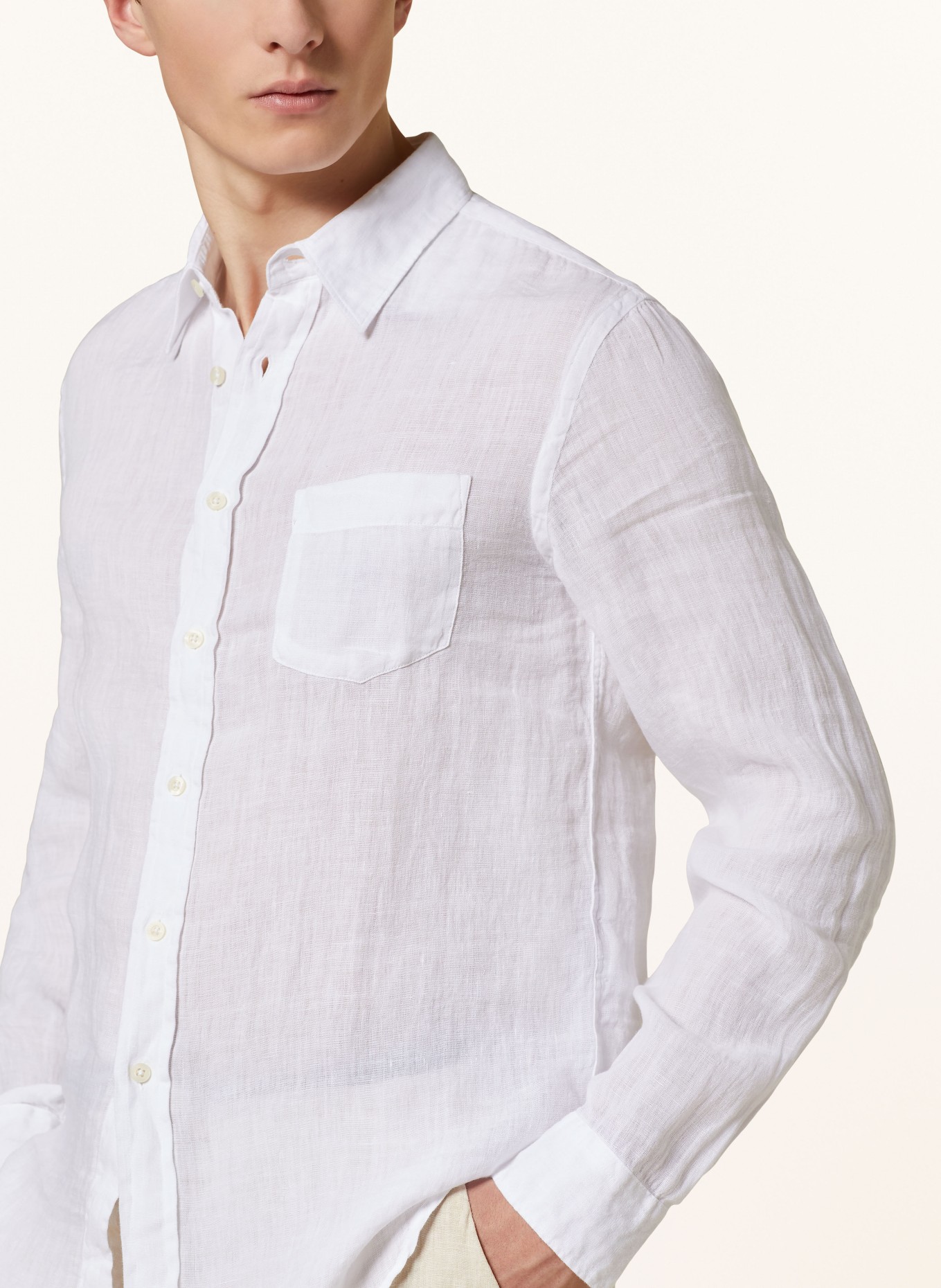 120%lino Linen shirt regular fit, Color: WHITE (Image 4)