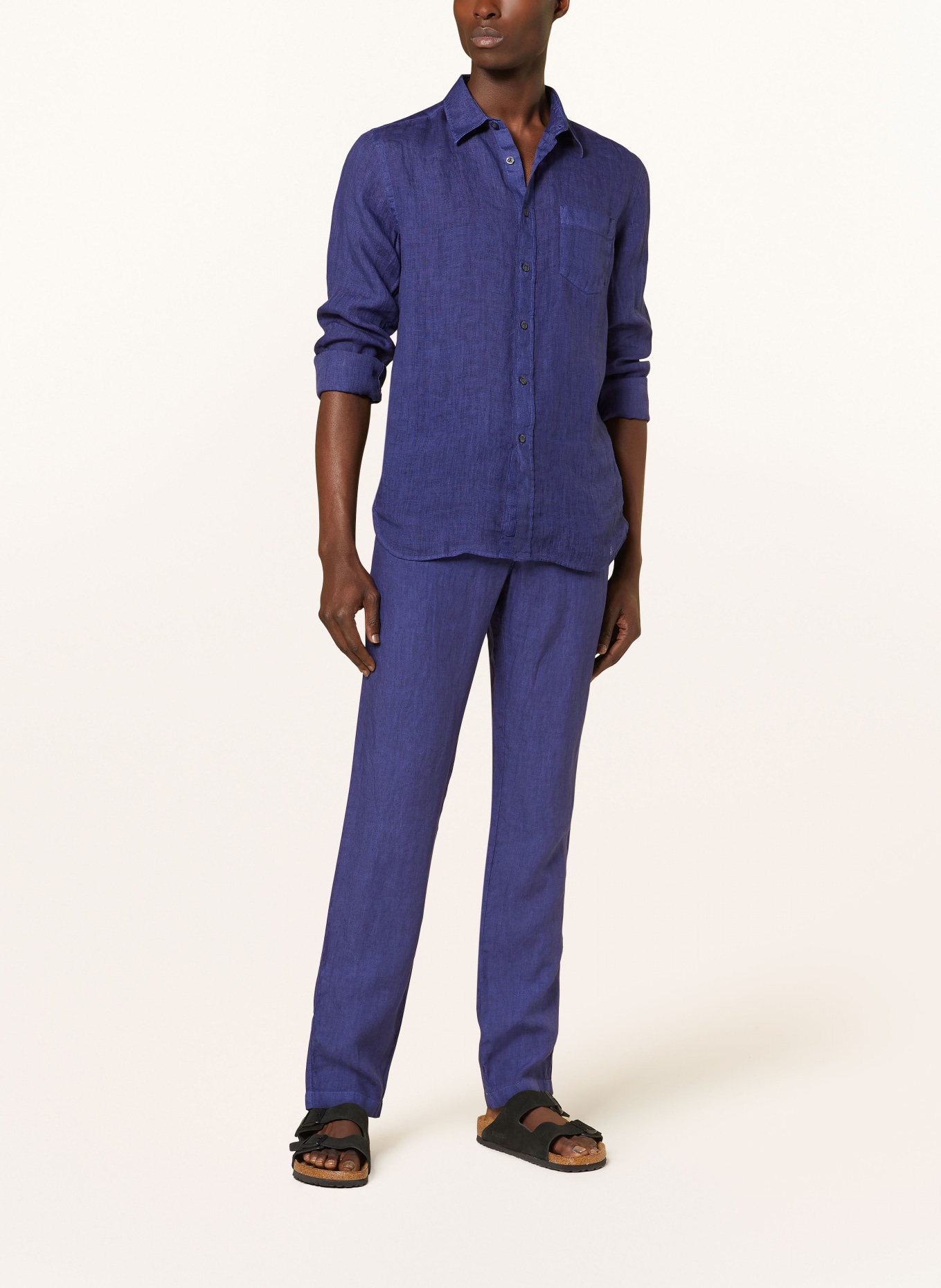 120%lino Linen shirt regular fit: DARK BLUE
