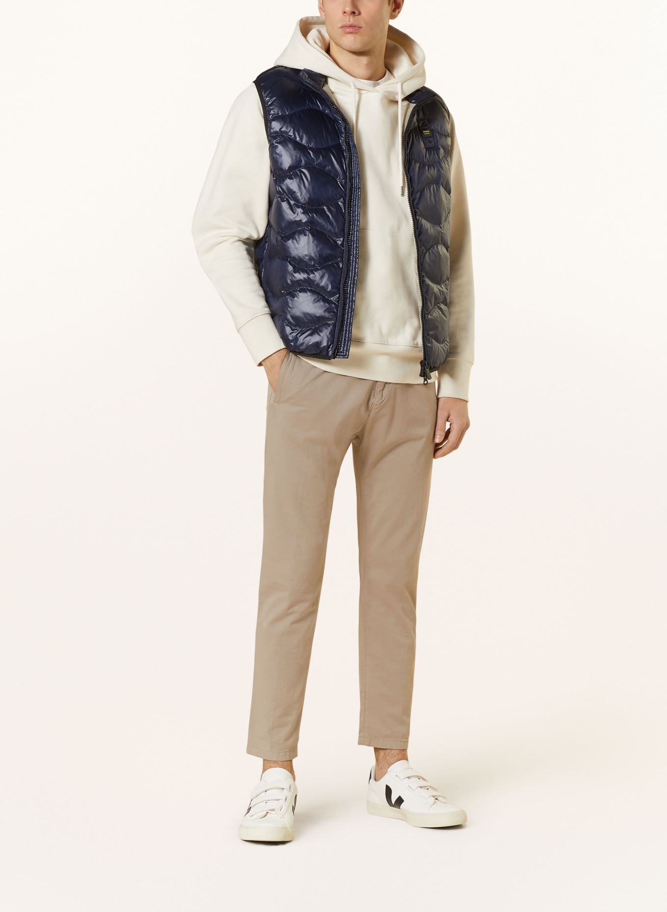 Blauer Steppweste mit DUPONT™ SORONA®-Isolierung: DUNKELBLAU