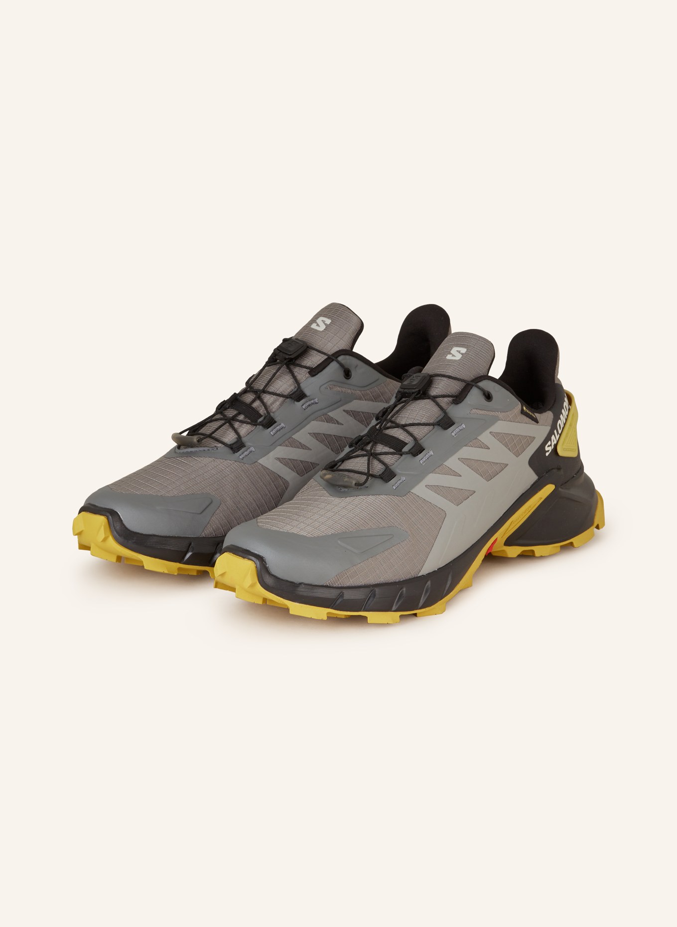 SALOMON Trail running shoes SUPERCROSS 4 GTX, Color: GRAY/ BLACK/ DARK YELLOW (Image 1)