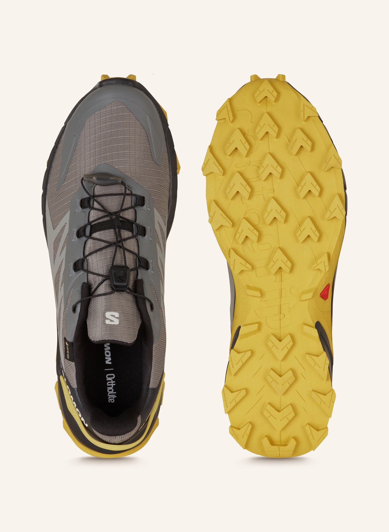 SALOMON Trailrunning-Schuhe SUPERCROSS 4 GTX, Farbe: GRAU/ SCHWARZ/ DUNKELGELB (Bild 5)