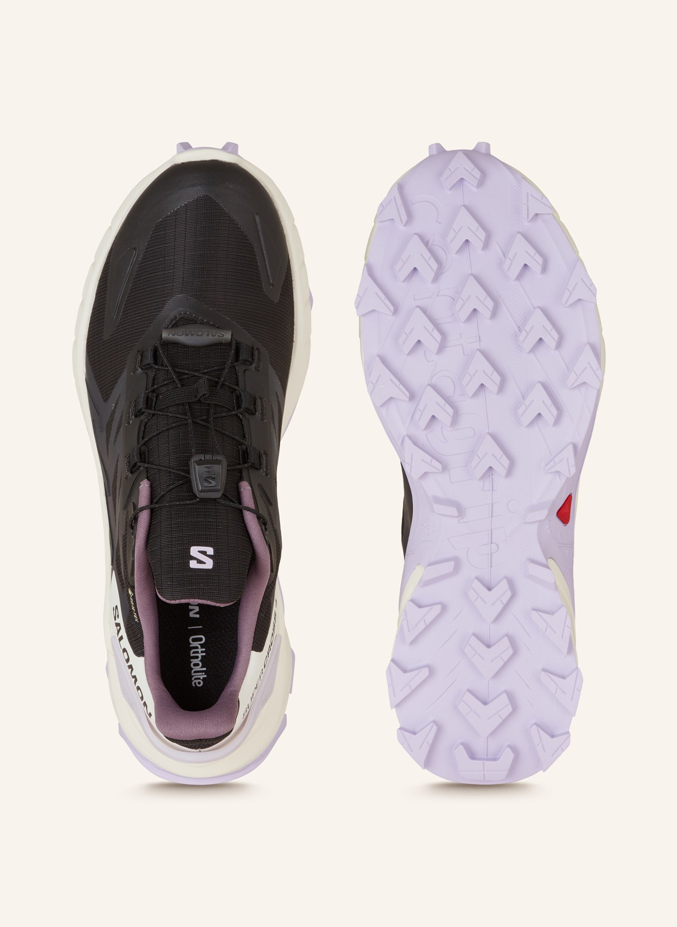 SALOMON Trail running shoes SUPERCROSS 4 GTX, Color: BLACK/ ECRU/ LIGHT PURPLE (Image 5)