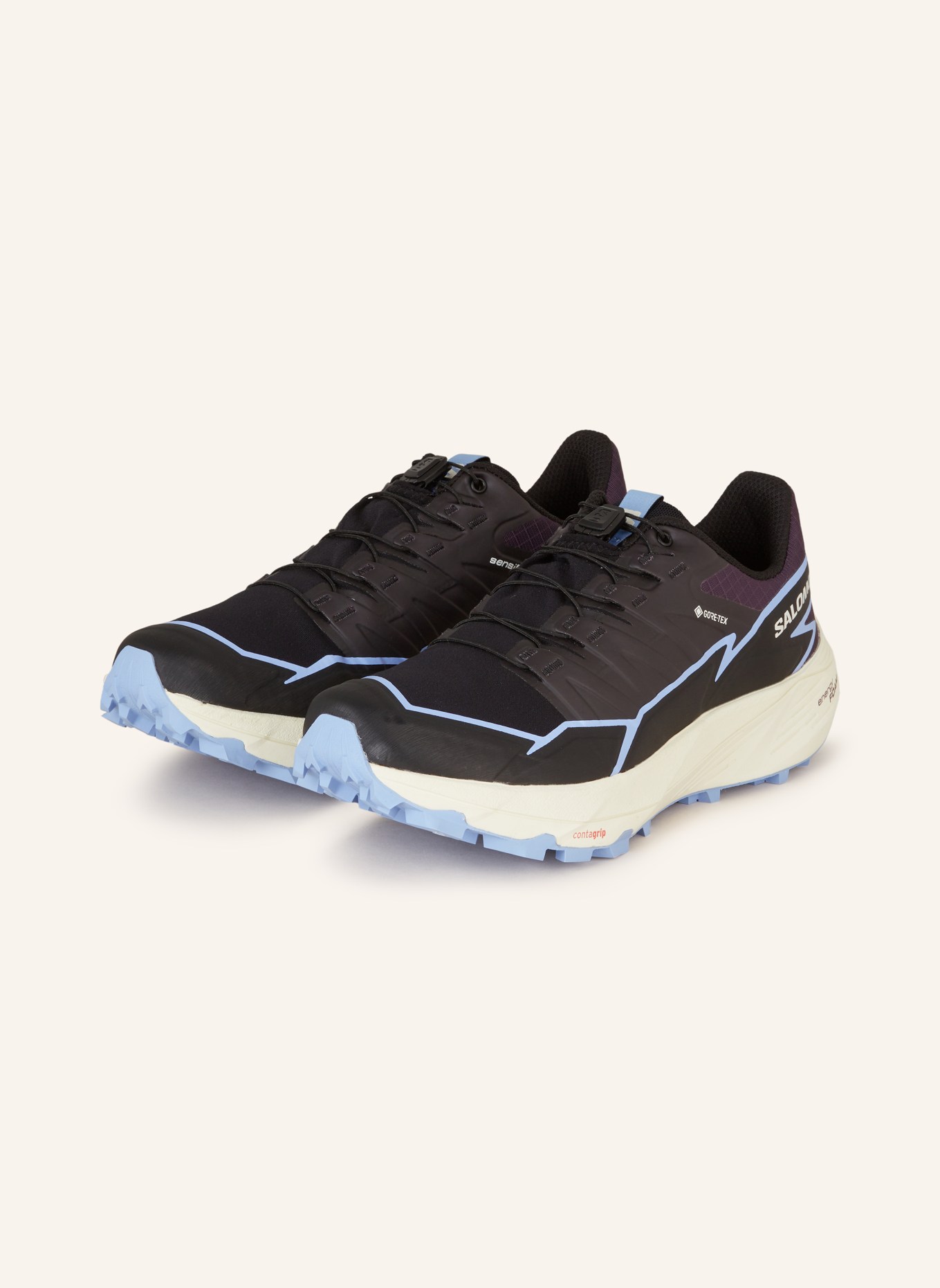 SALOMON Trail running shoes THUNDERCROSS GTX, Color: BLACK/ LIGHT BLUE (Image 1)