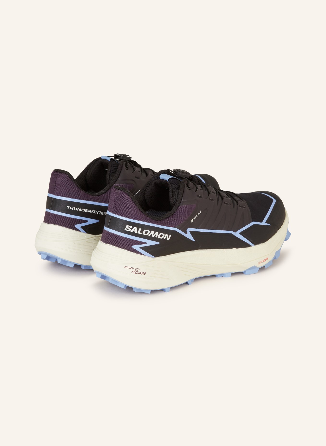 SALOMON Trail running shoes THUNDERCROSS GTX, Color: BLACK/ LIGHT BLUE (Image 2)