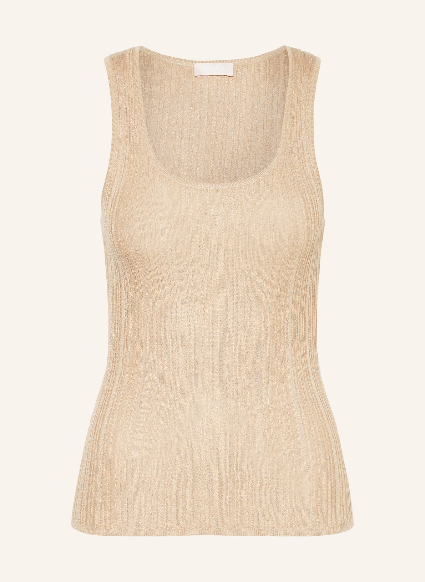 LIU JO Top with glitter thread, Color: GOLD (Image 1)