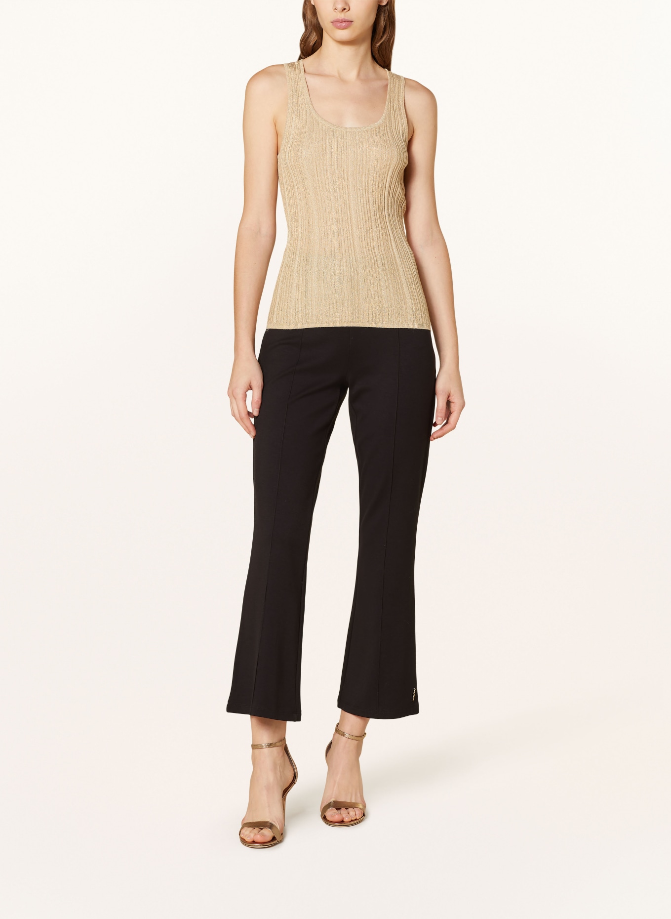 LIU JO Top with glitter thread, Color: GOLD (Image 2)