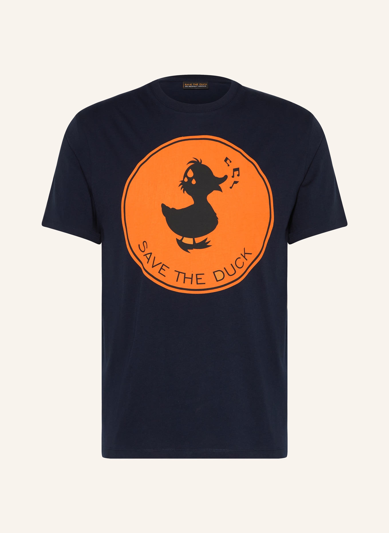 SAVE THE DUCK T-shirt SABIK, Kolor: GRANATOWY/ POMARAŃCZOWY (Obrazek 1)