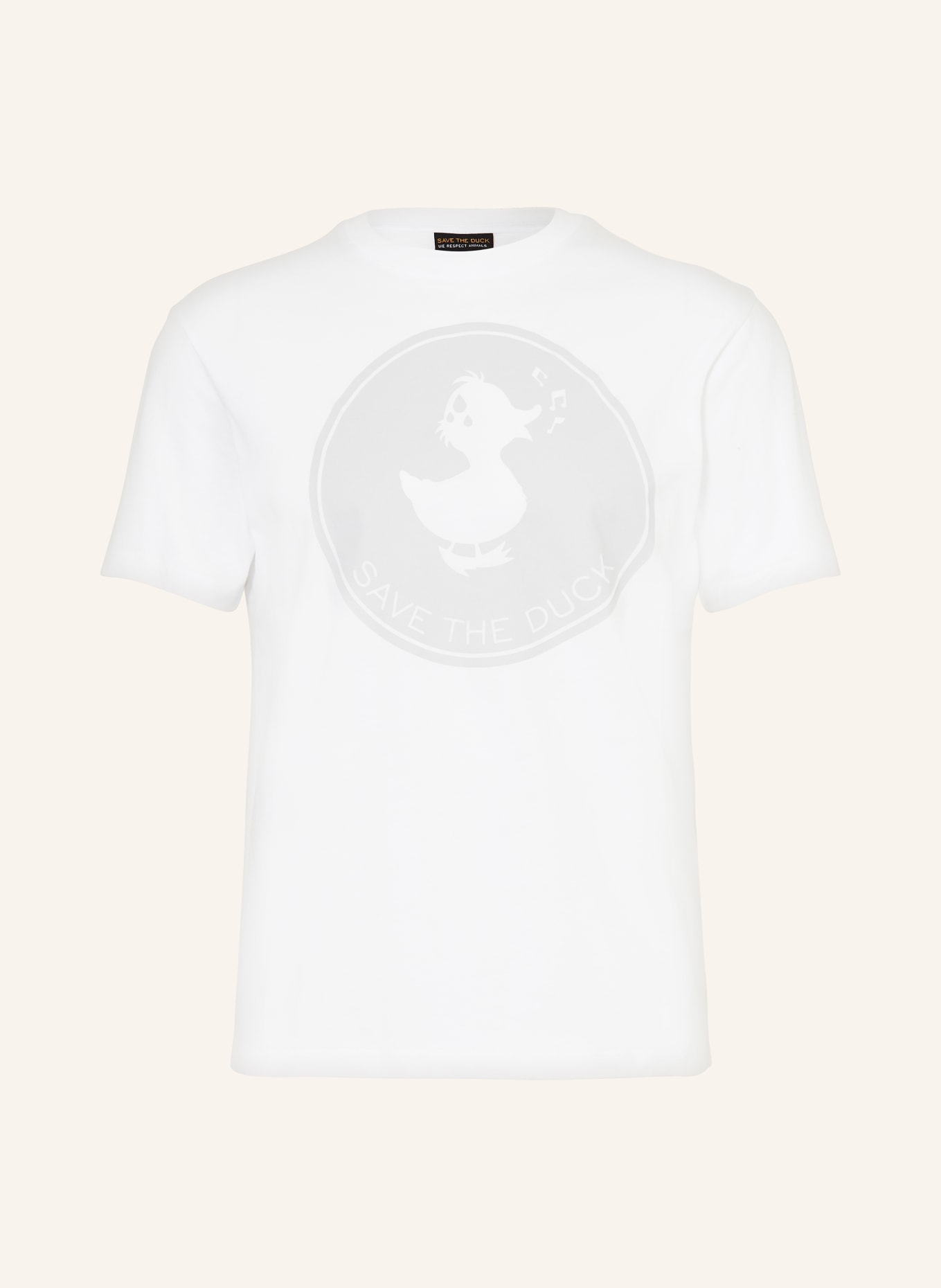 SAVE THE DUCK T-shirt PEPO, Color: WHITE/ LIGHT GRAY (Image 1)