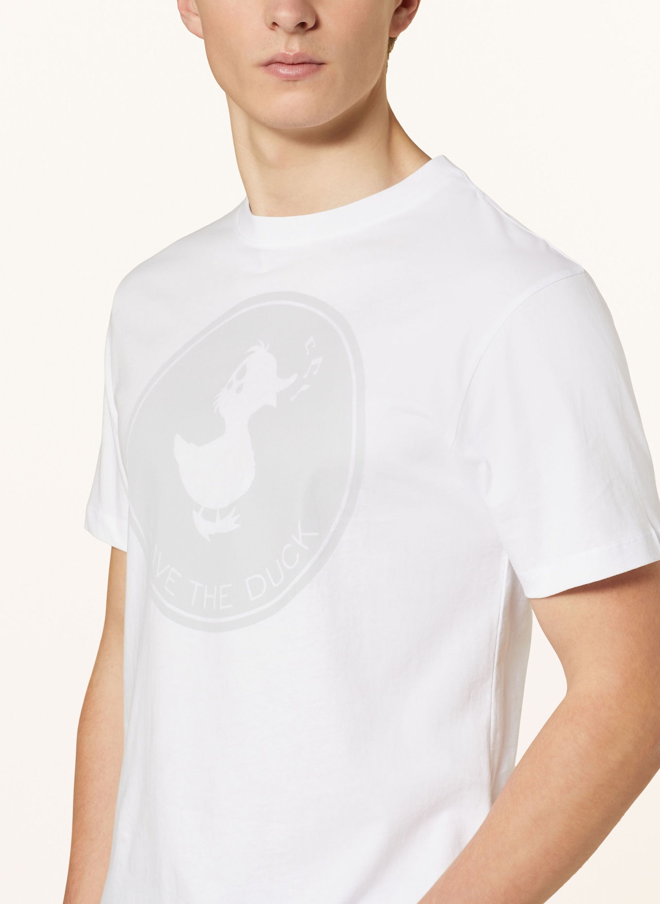 SAVE THE DUCK T-shirt PEPO, Color: WHITE/ LIGHT GRAY (Image 4)