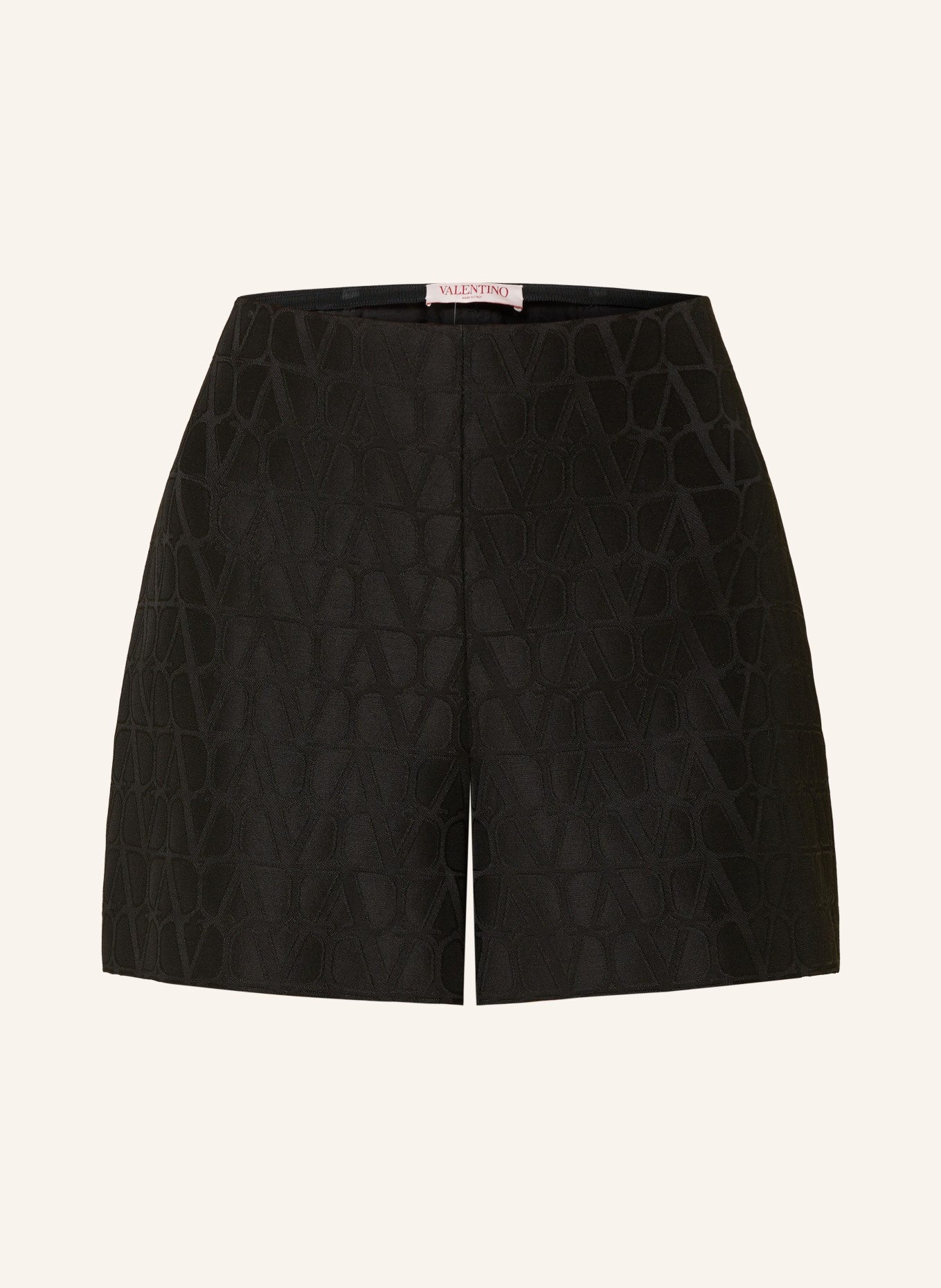 VALENTINO Shorts TOILE ICONOGRAPHE with silk, Color: BLACK (Image 1)