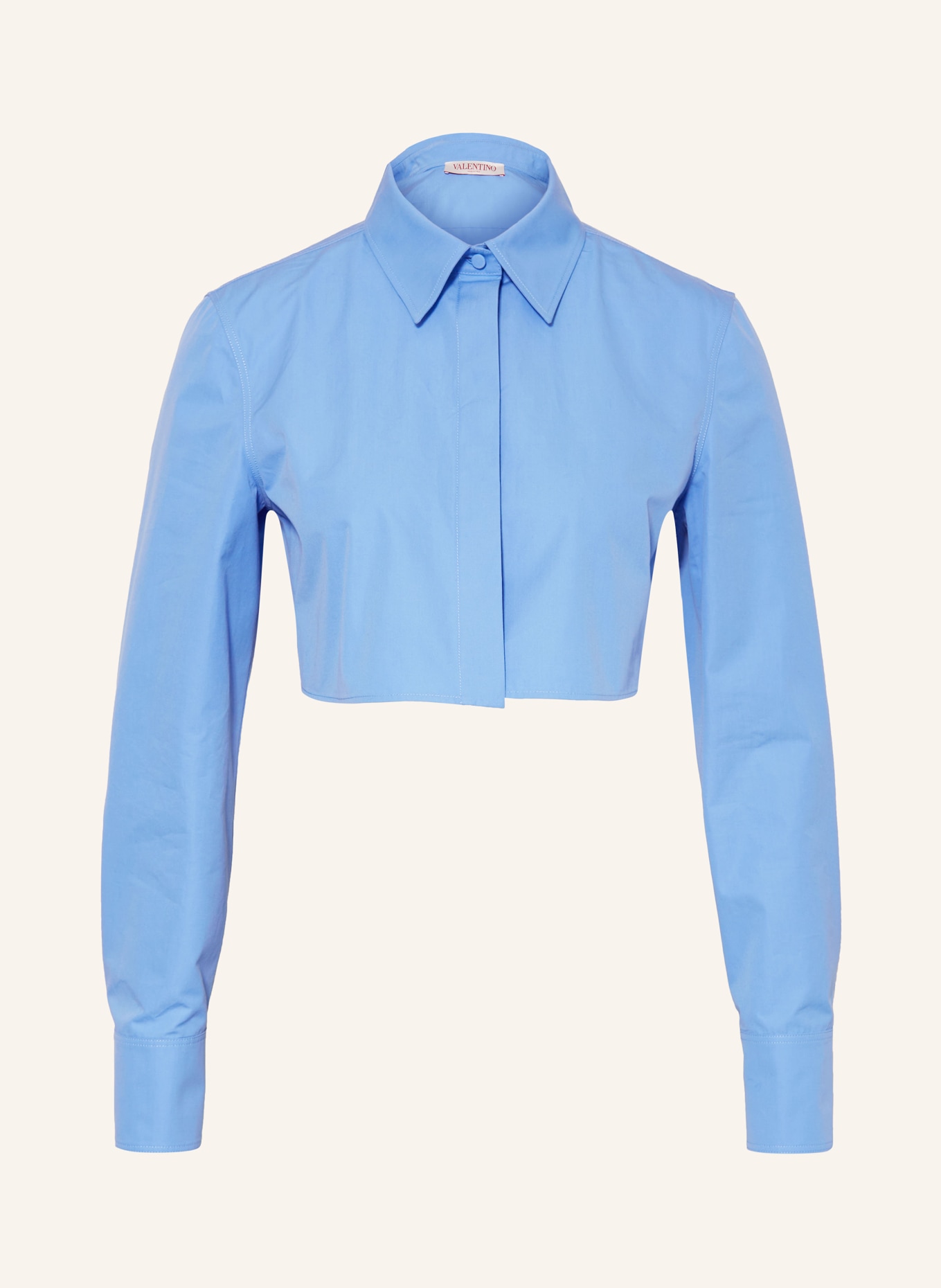 VALENTINO Cropped shirt blouse, Color: BLUE (Image 1)
