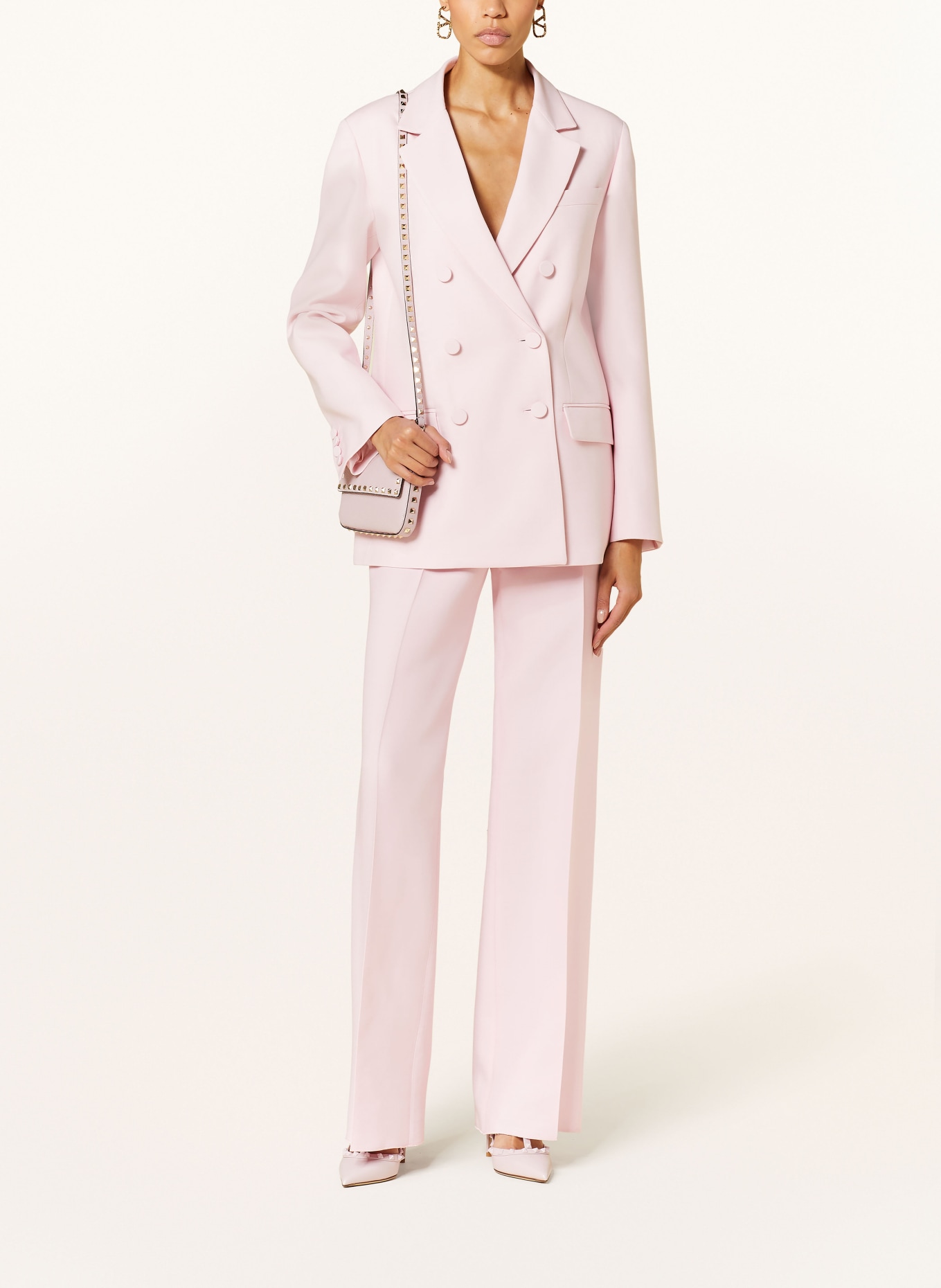 VALENTINO Wide leg trousers, Color: PINK (Image 2)