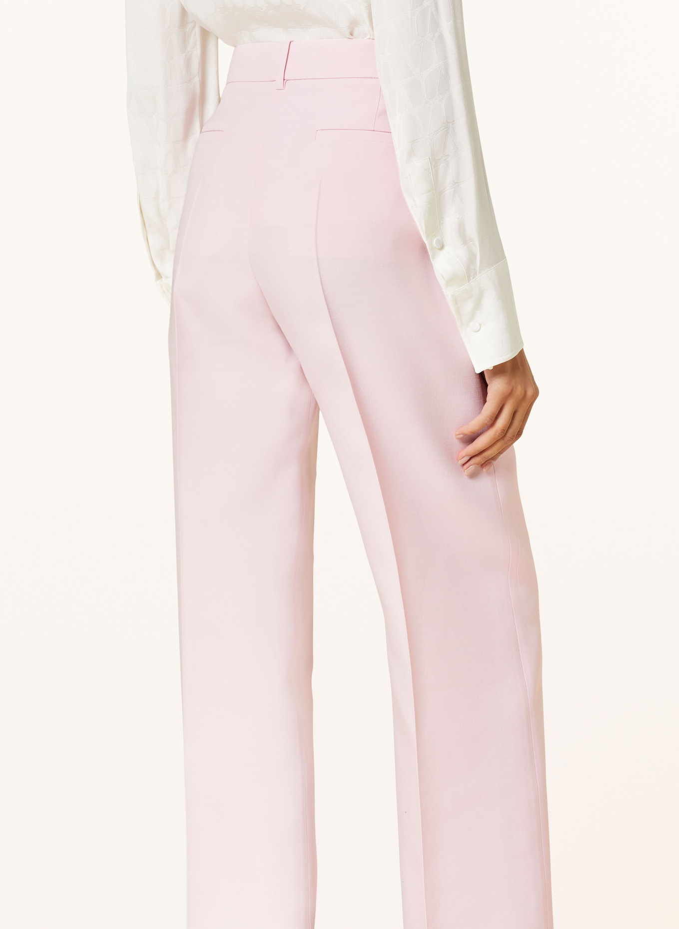 VALENTINO Wide leg trousers, Color: PINK (Image 5)