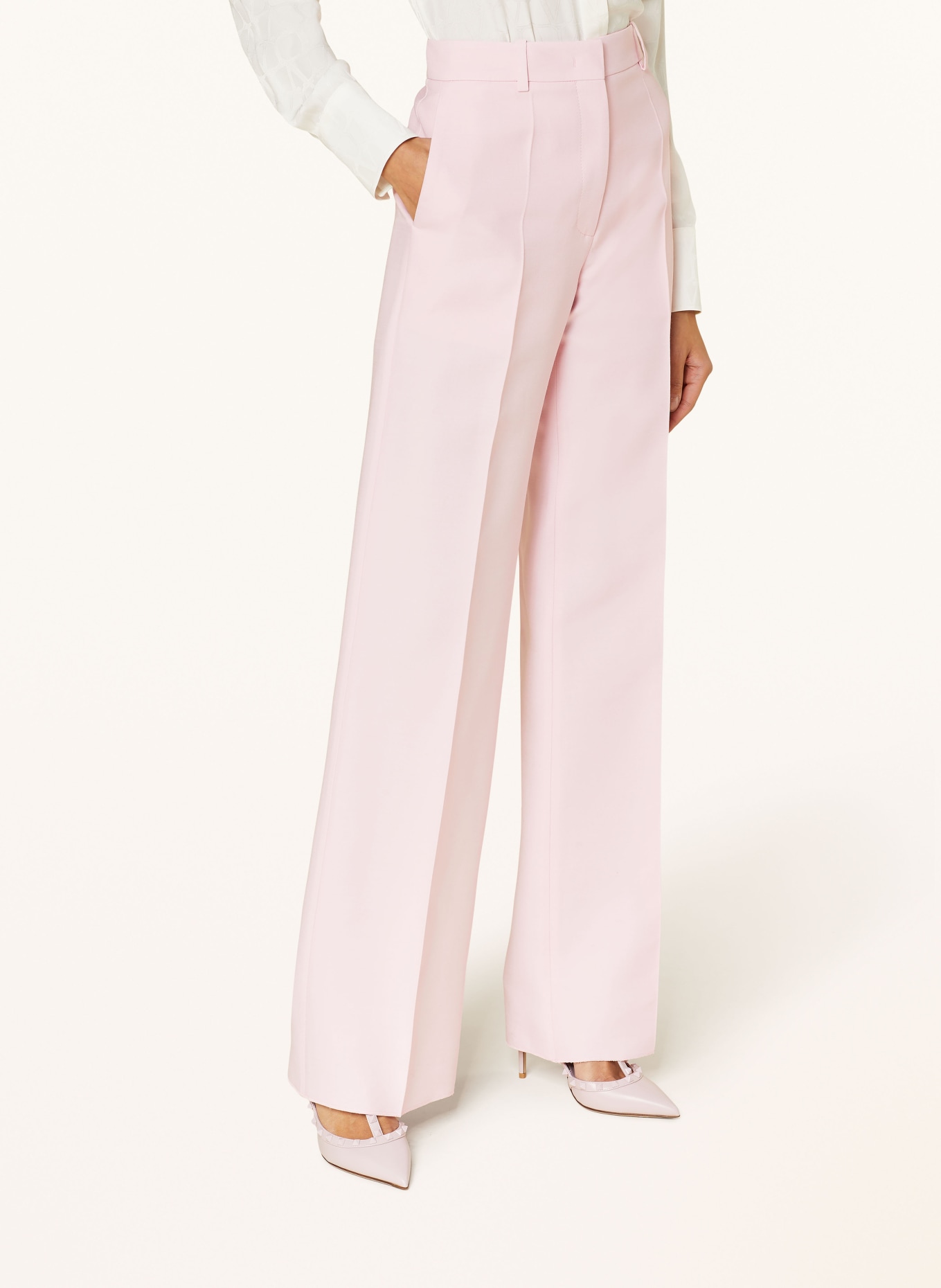 VALENTINO Wide leg trousers, Color: PINK (Image 6)