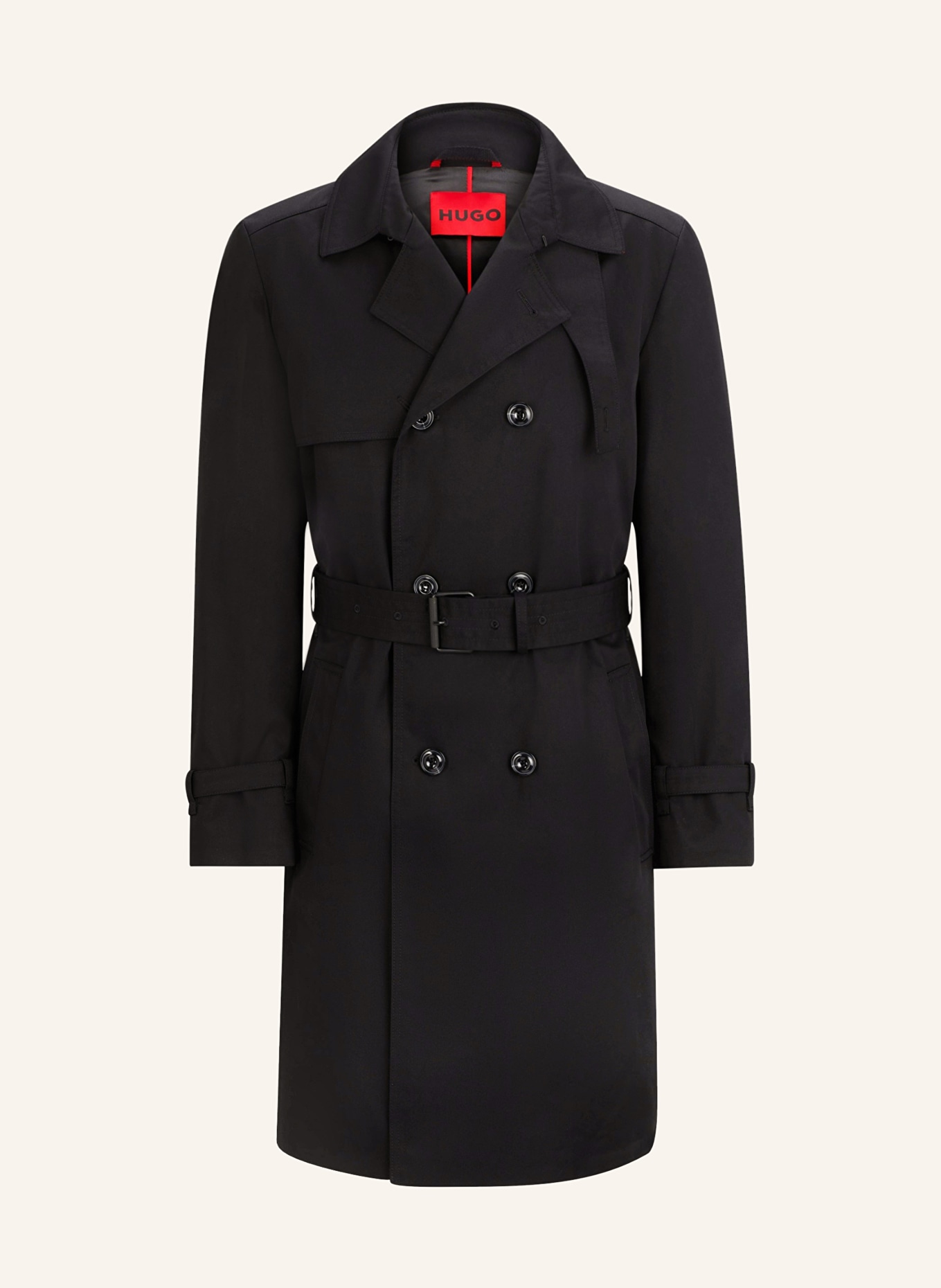 HUGO Trench coat MALUKS, Color: BLACK (Image 1)