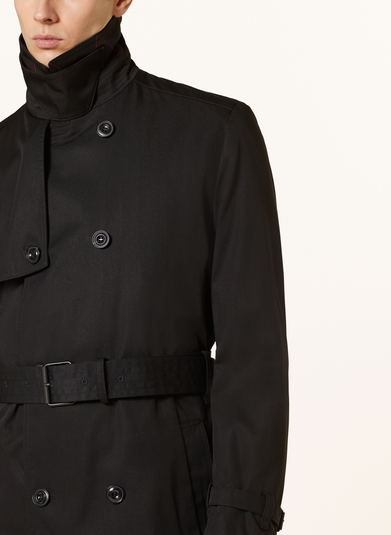HUGO Trench coat MALUKS, Color: BLACK (Image 4)