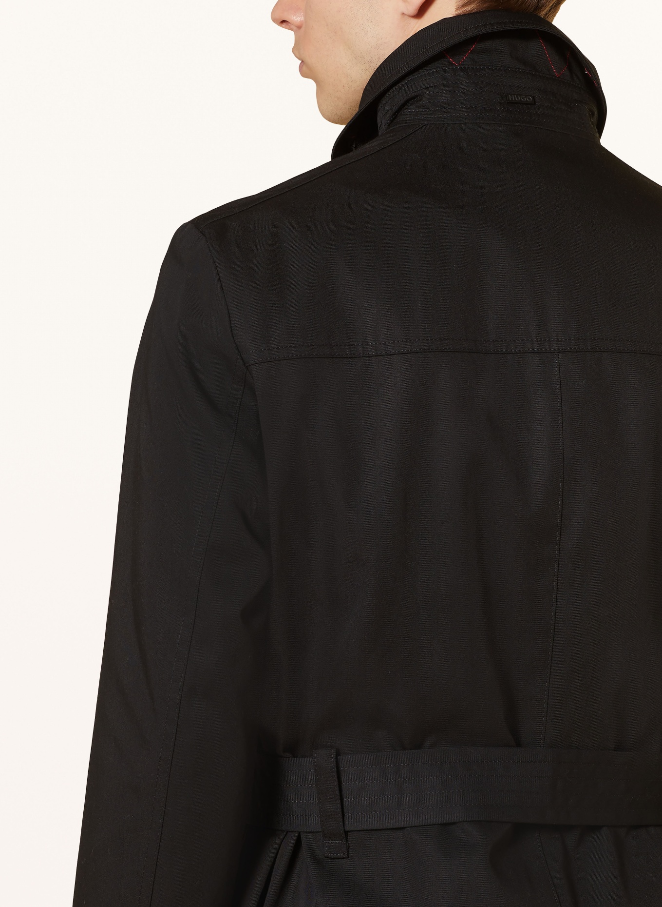 HUGO Trench coat MALUKS, Color: BLACK (Image 5)