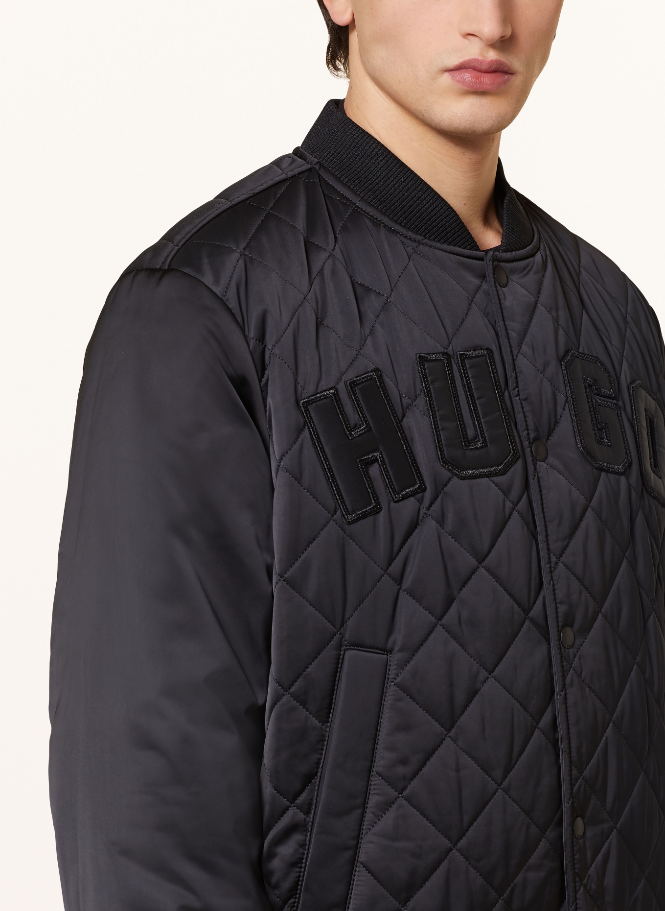 HUGO Bomber jacket BORU, Color: BLACK (Image 4)
