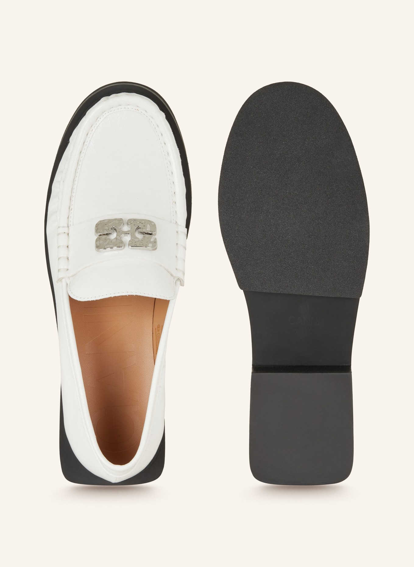 GANNI Loafers, Color: WHITE (Image 5)