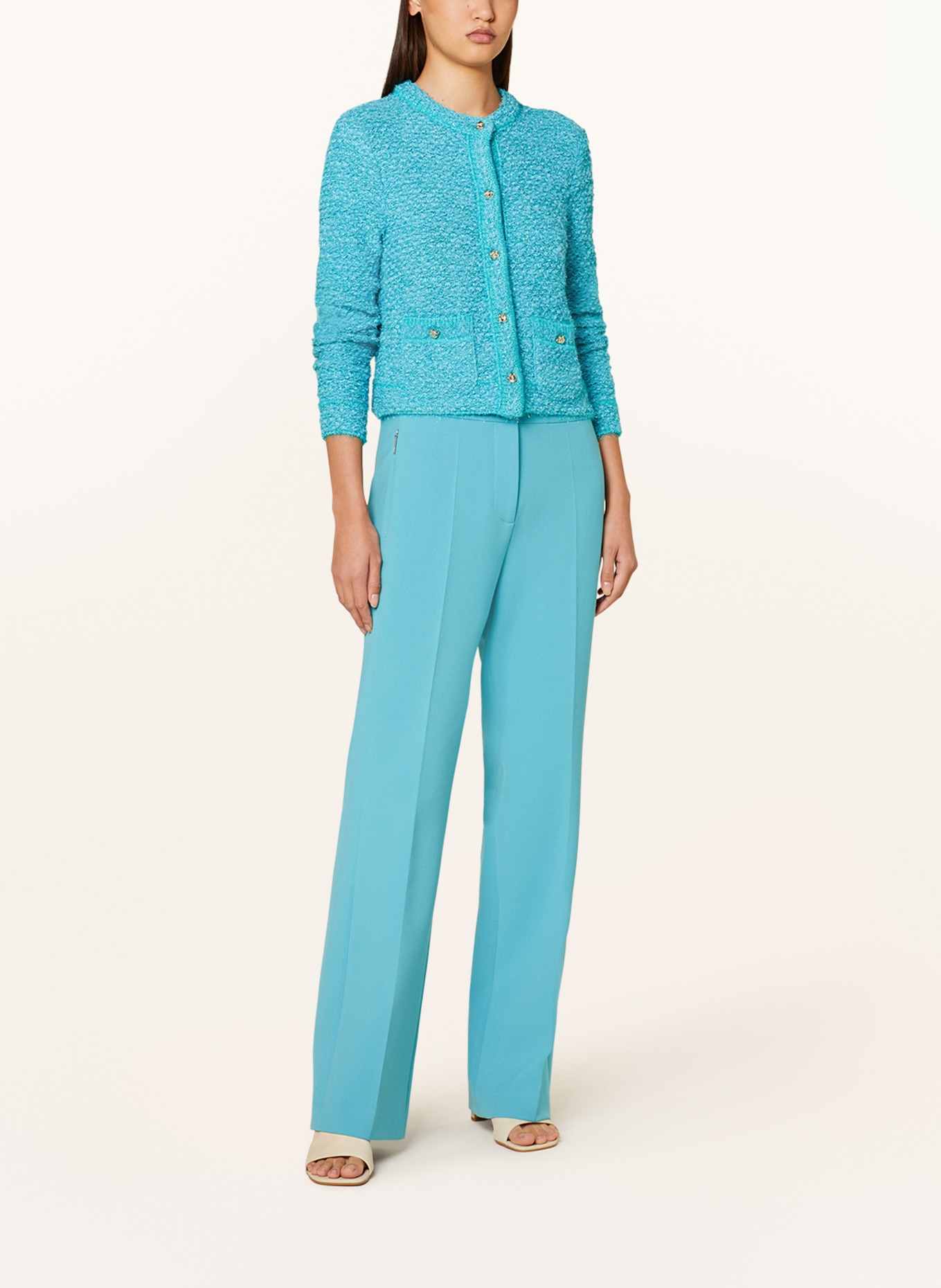 MARC CAIN Cardigan with glitter thread, Color: 334 deep tourmaline (Image 2)